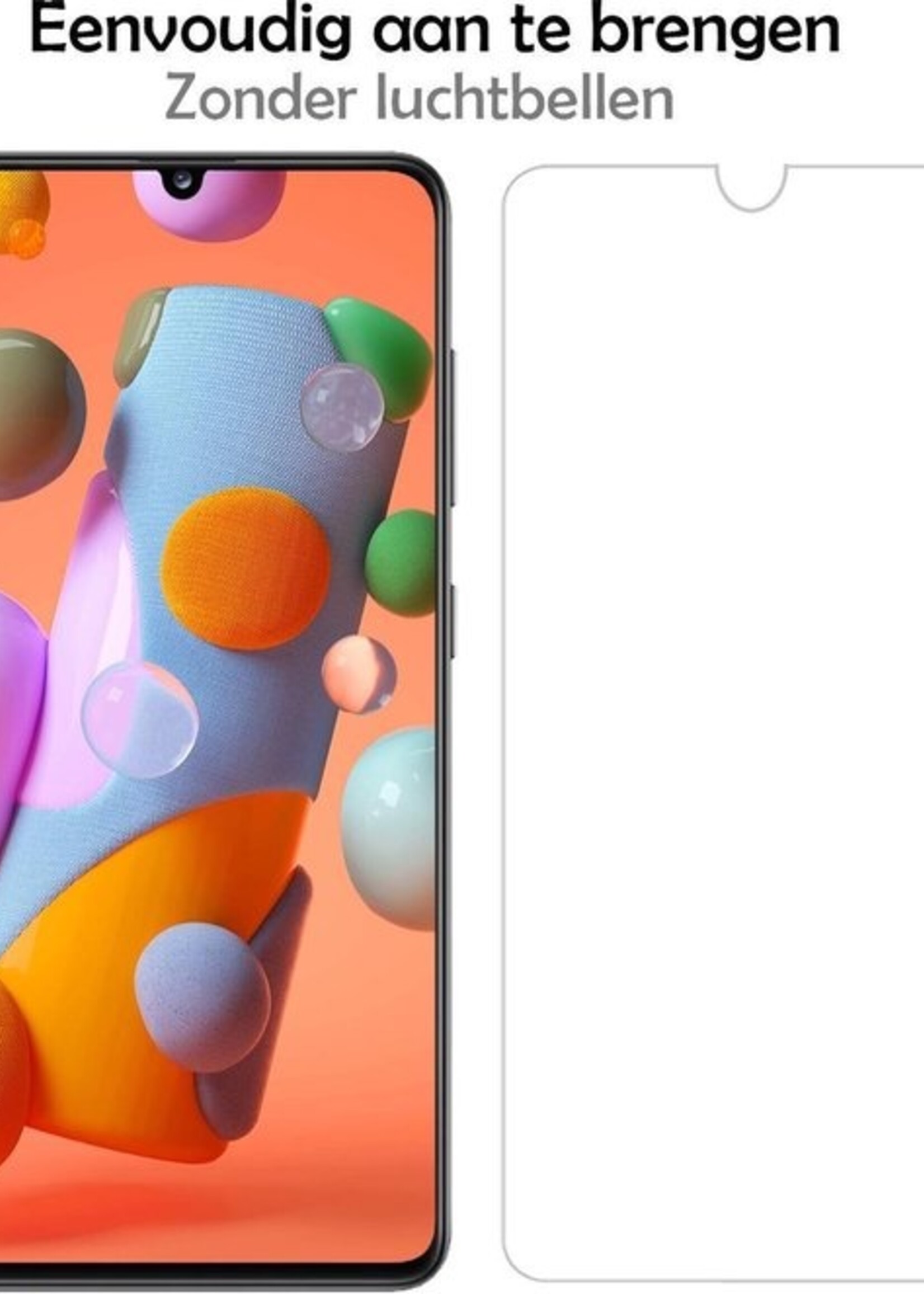 LUQ Hoesje Geschikt voor Samsung A41 Hoesje Siliconen Case Met 2x Screenprotector - Hoes Geschikt voor Samsung Galaxy A41 Hoes Siliconen - Zwart