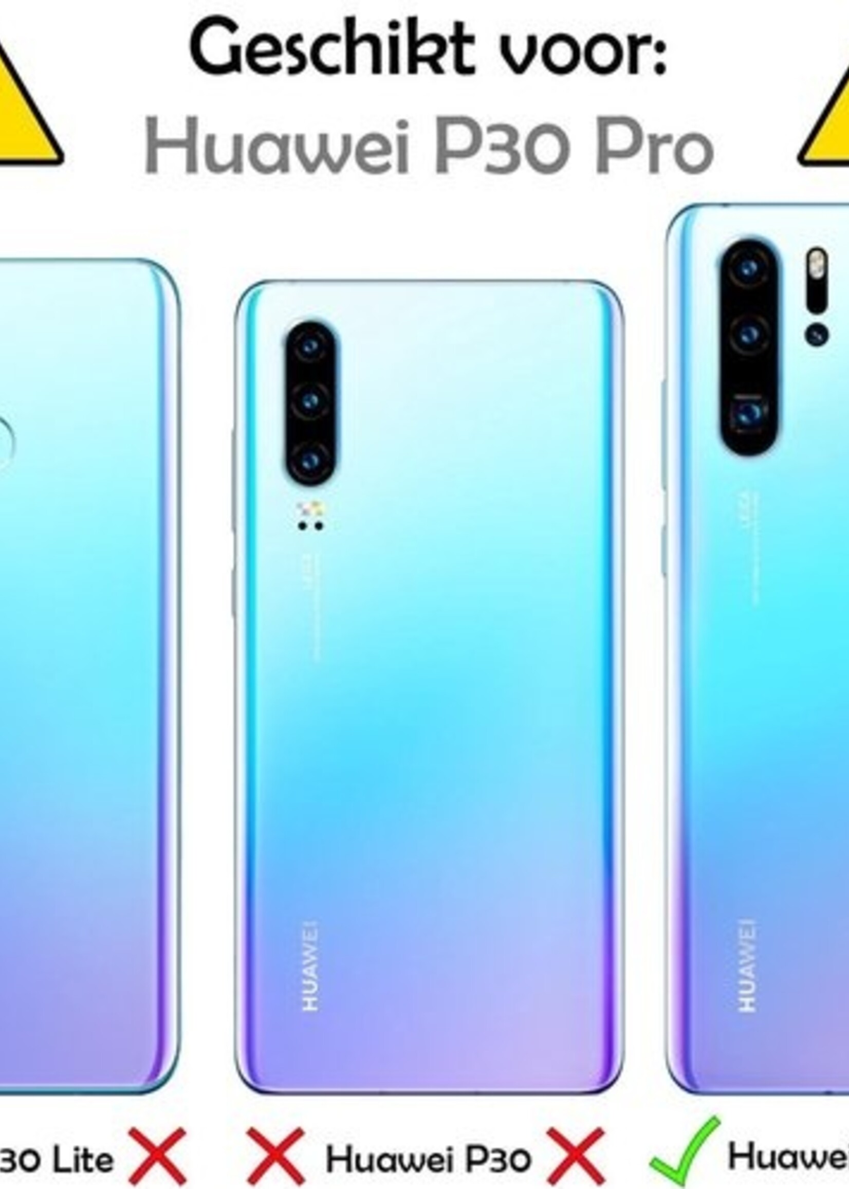 LUQ Hoesje Geschikt voor Huawei P30 Pro Hoesje Siliconen Case - Hoes Geschikt voor Huawei P30 Pro Hoes Siliconen - Transparant