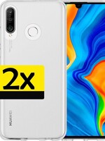 LUQ LUQ 2 PACK - Huawei P30 lite hoesje siliconen - Transparant