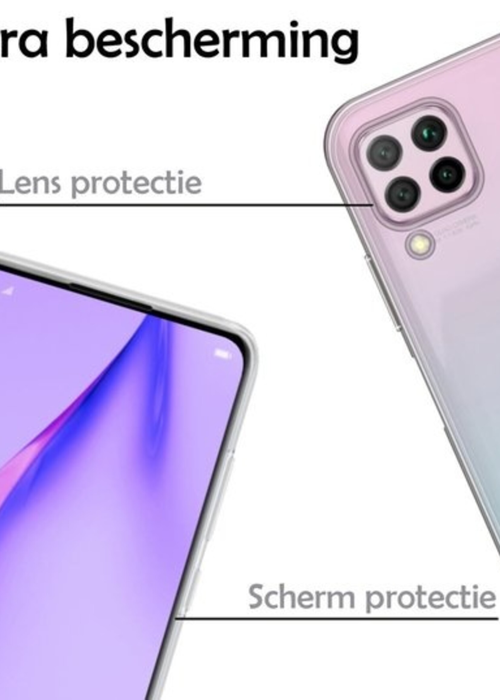 LUQ Hoesje Geschikt voor Huawei P40 Lite Hoesje Siliconen Case - Hoes Geschikt voor Huawei P40 Lite Hoes Siliconen - Transparant