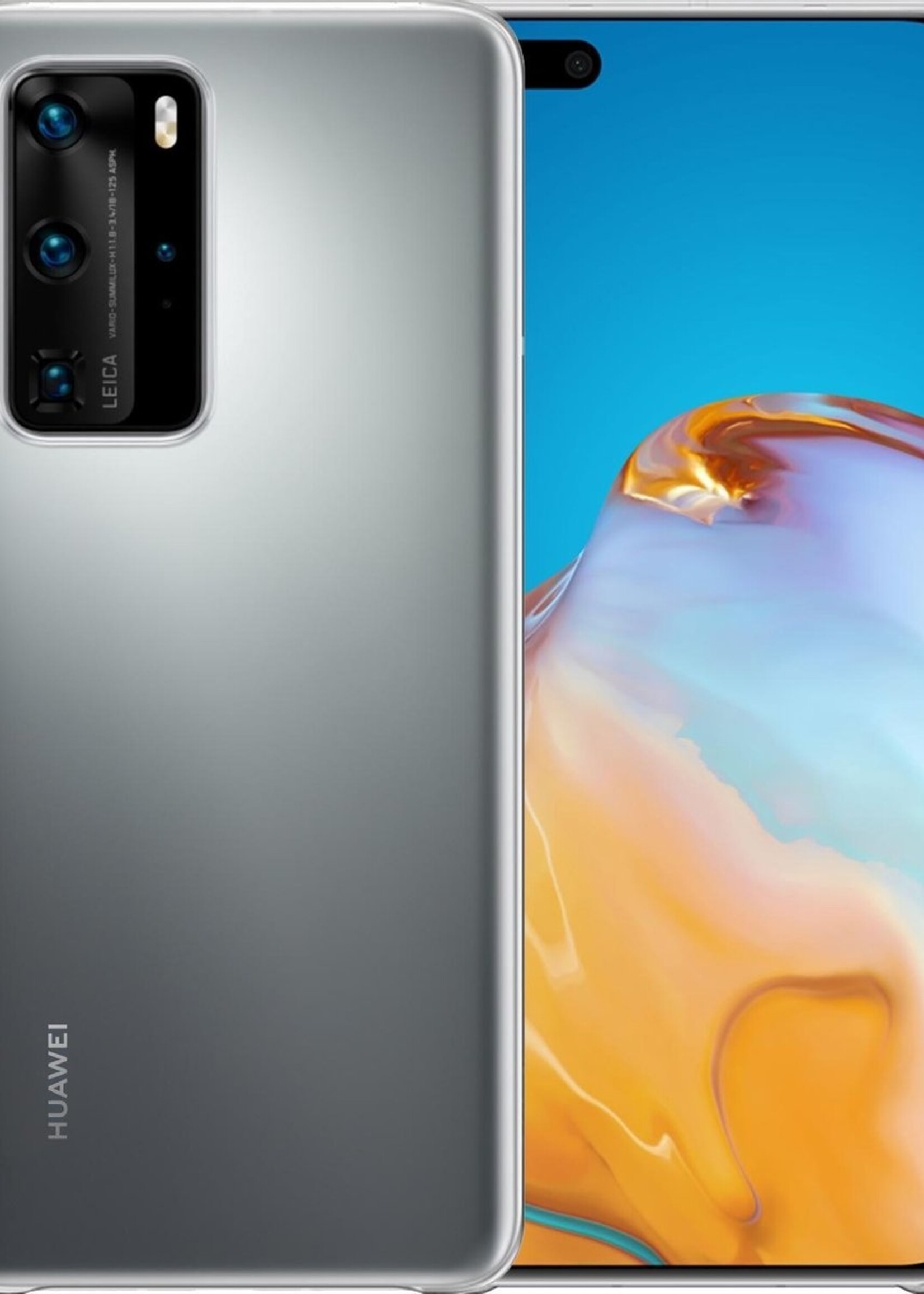 LUQ Hoesje Geschikt voor Huawei P40 Pro Hoesje Siliconen Case - Hoes Geschikt voor Huawei P40 Pro Hoes Siliconen - Transparant