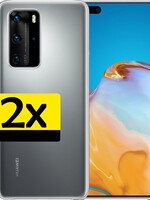 LUQ LUQ 2 PACK - Huawei P40 Pro hoesje siliconen - Transparant
