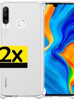 LUQ LUQ 2 PACK - Huawei P30 lite hoesje shockproof siliconen - Transparant