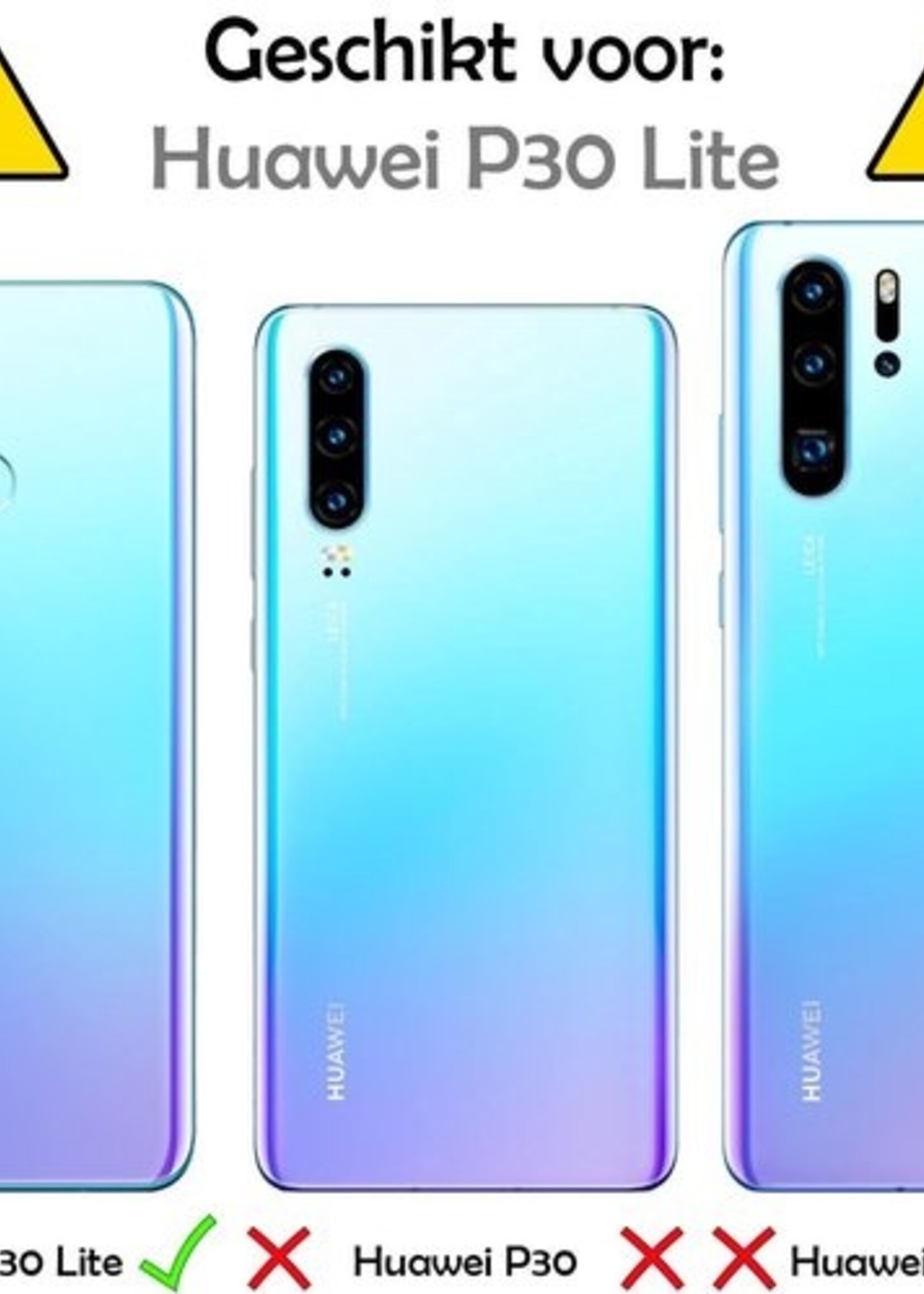 LUQ Hoesje Geschikt voor Huawei P30 Lite Hoesje Shockproof Case Siliconen - Hoes Geschikt voor Huawei P30 Lite Hoes Cover Siliconen - Transparant - 2 Stuks