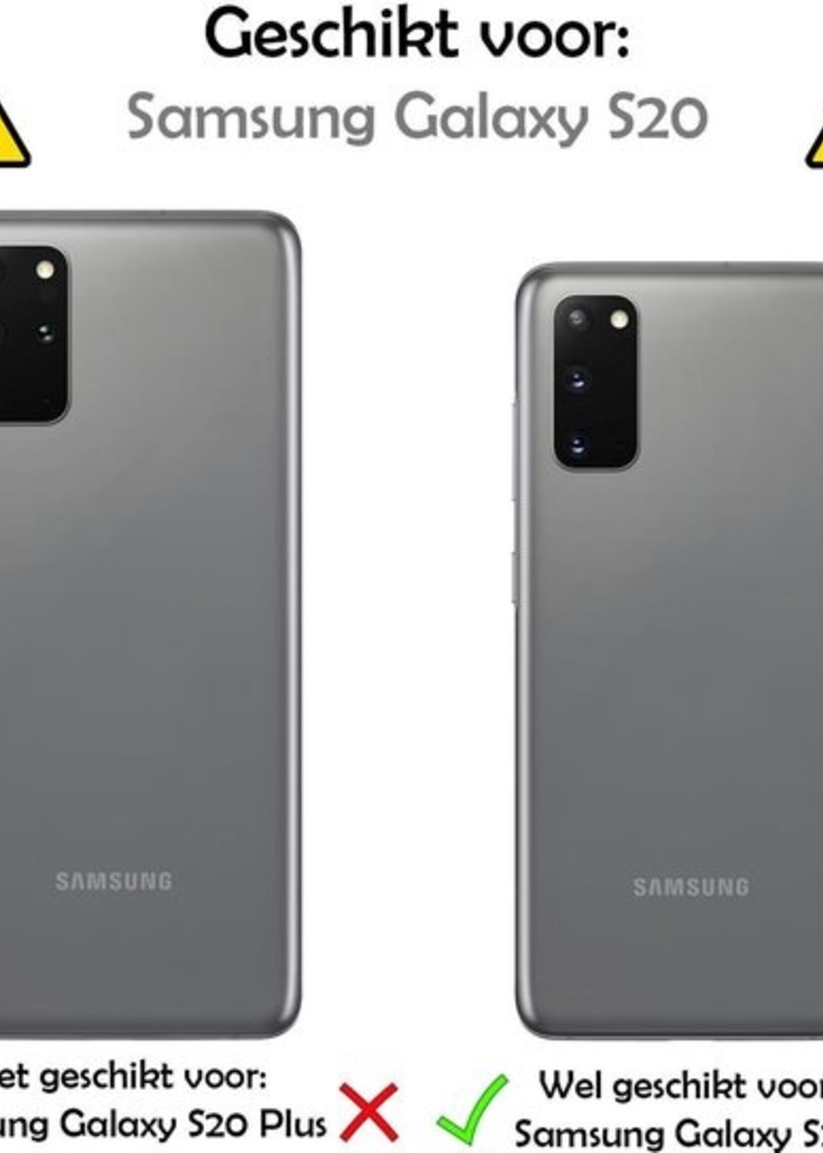 LUQ Screenprotector Geschikt voor Samsung S20 Screenprotector Glas Full Cover - Screenprotector Geschikt voor Samsung Galaxy S20 Screenprotector Full Cover - 2 Stuks