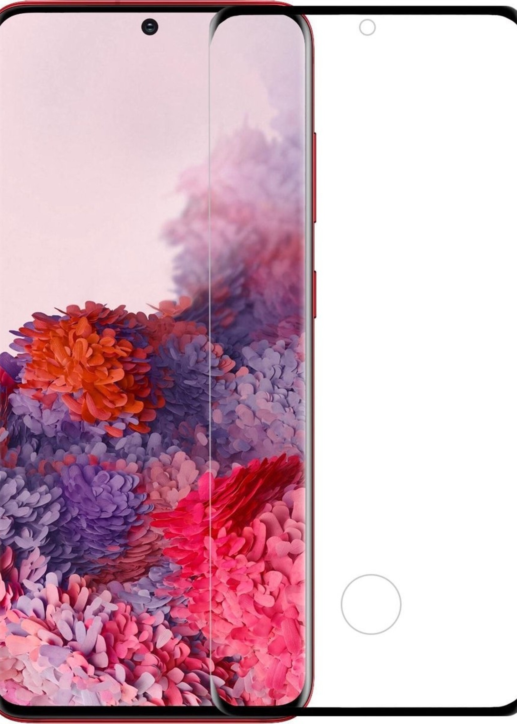 LUQ Screenprotector Geschikt voor Samsung S20 Plus Screenprotector Glas Full Cover - Screenprotector Geschikt voor Samsung Galaxy S20 Plus Screenprotector Full Cover