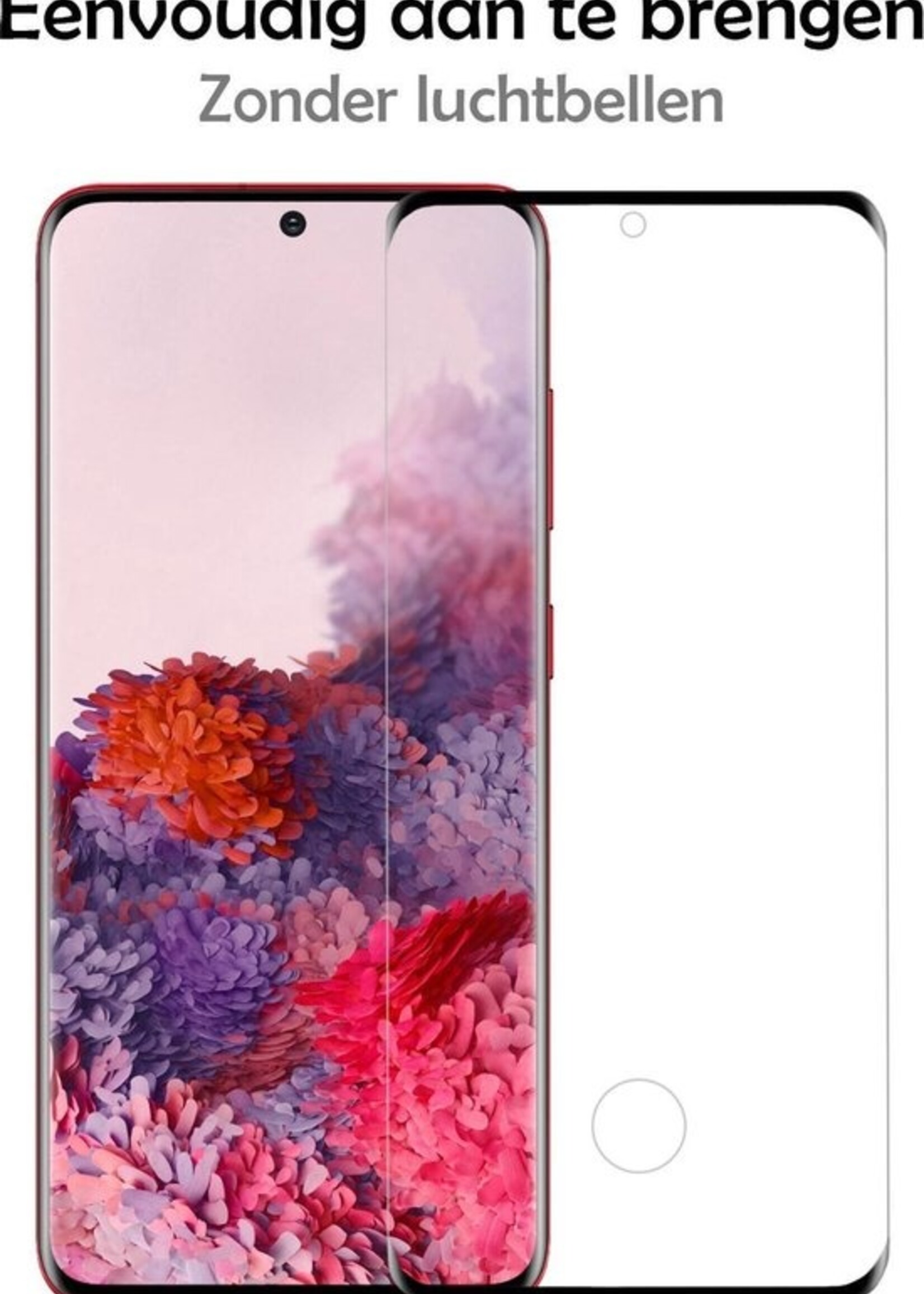 LUQ Screenprotector Geschikt voor Samsung S20 Ultra Screenprotector Glas Full Cover - Screenprotector Geschikt voor Samsung Galaxy S20 Ultra Screenprotector Full Cover