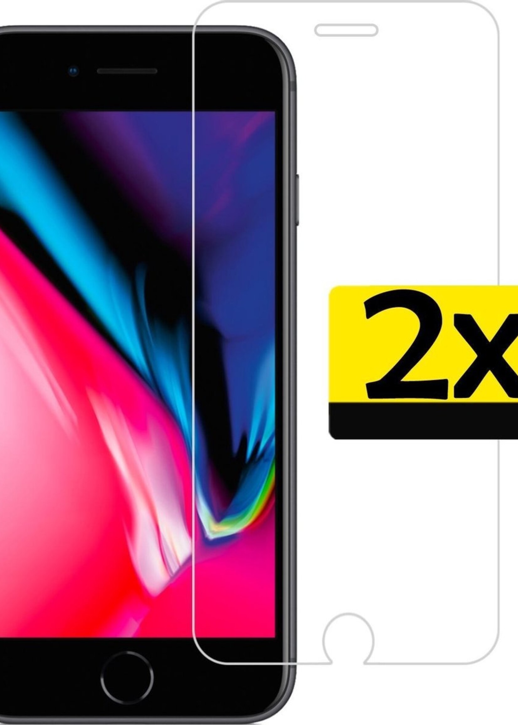 LUQ Screenprotector Geschikt voor iPhone 6/6s Screenprotector Beschermglas Gehard Glas - Screenprotector Geschikt voor iPhone 6/6s Screenprotector Glas - 2 Stuks