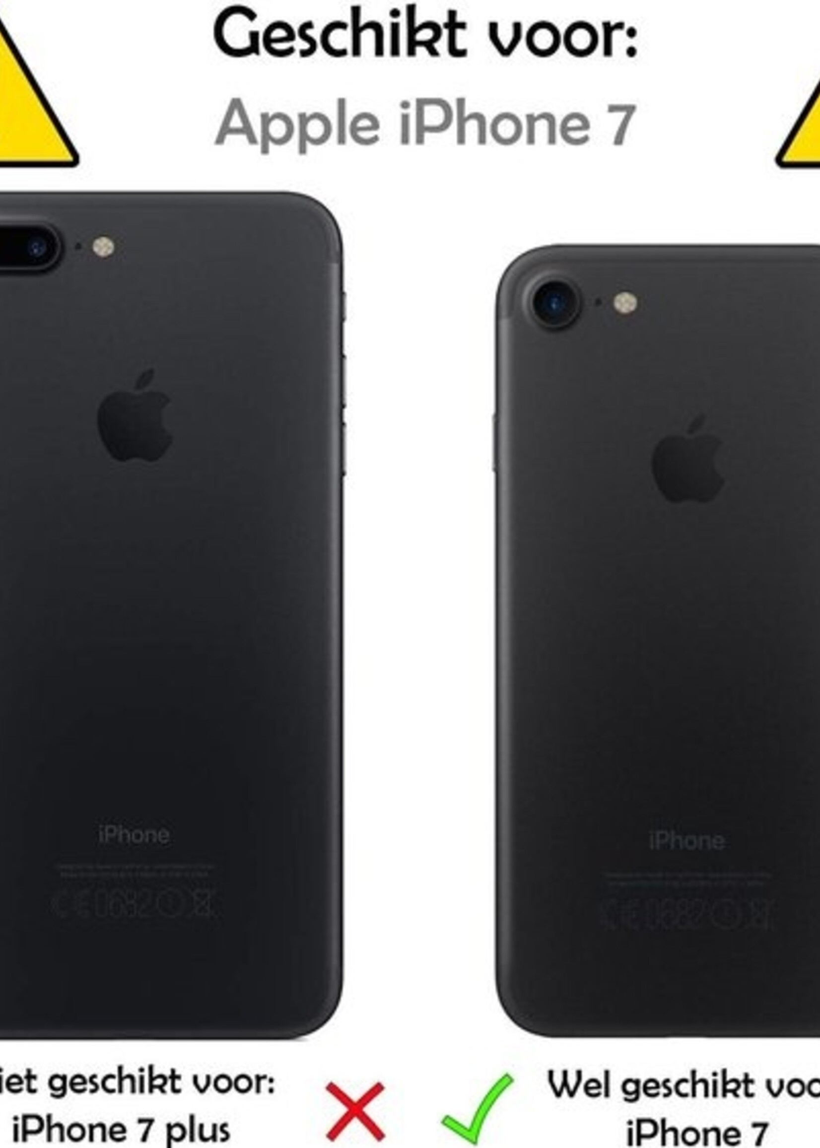 LUQ Screenprotector Geschikt voor iPhone 7 Screenprotector Beschermglas Gehard Glas - Screenprotector Geschikt voor iPhone 7 Screenprotector Glas - 2 Stuks