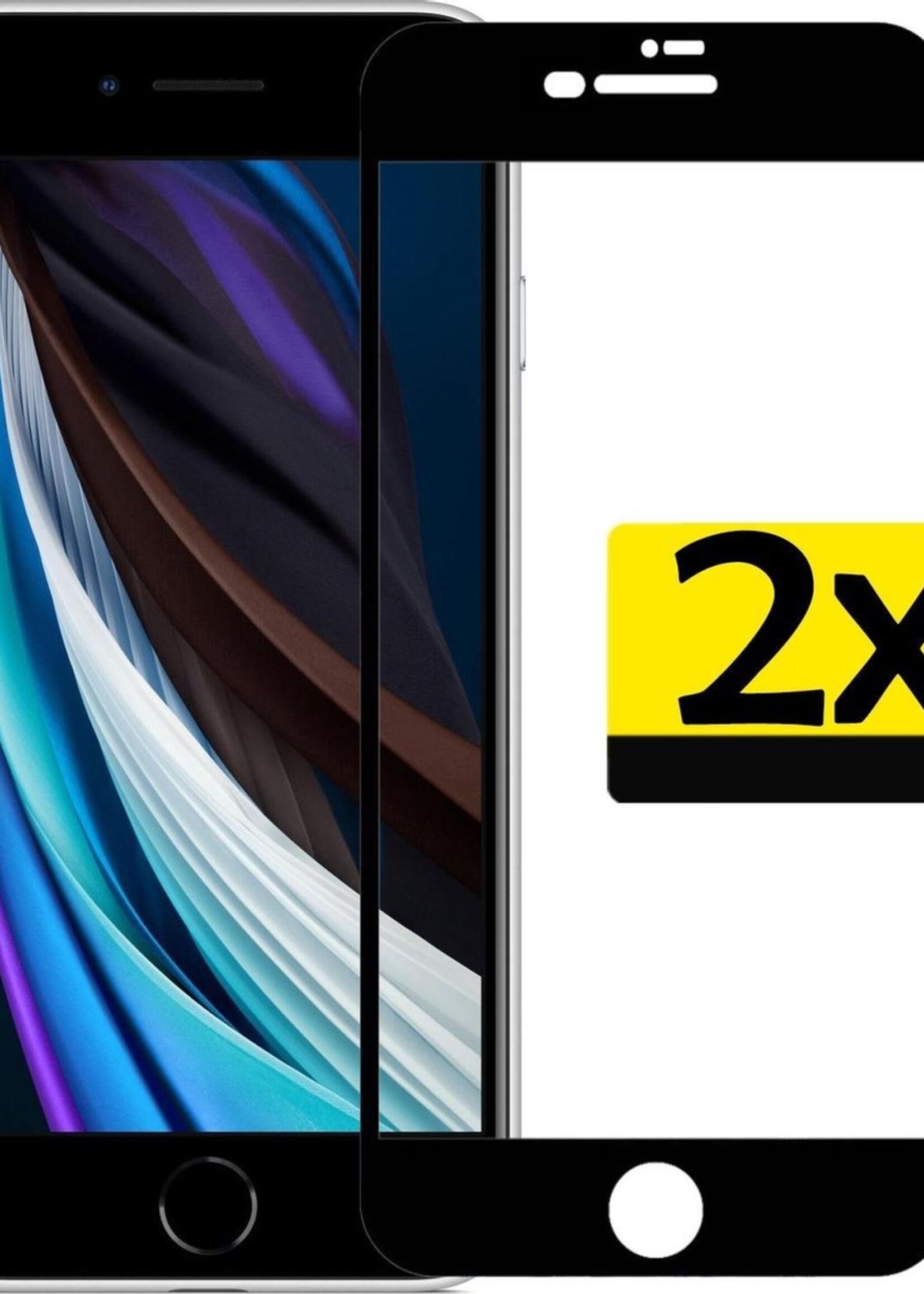 LUQ Screenprotector Geschikt voor iPhone 6/6s Screenprotector Glas Full Cover - Screenprotector Geschikt voor iPhone 6/6s Full Cover - 2 Stuks