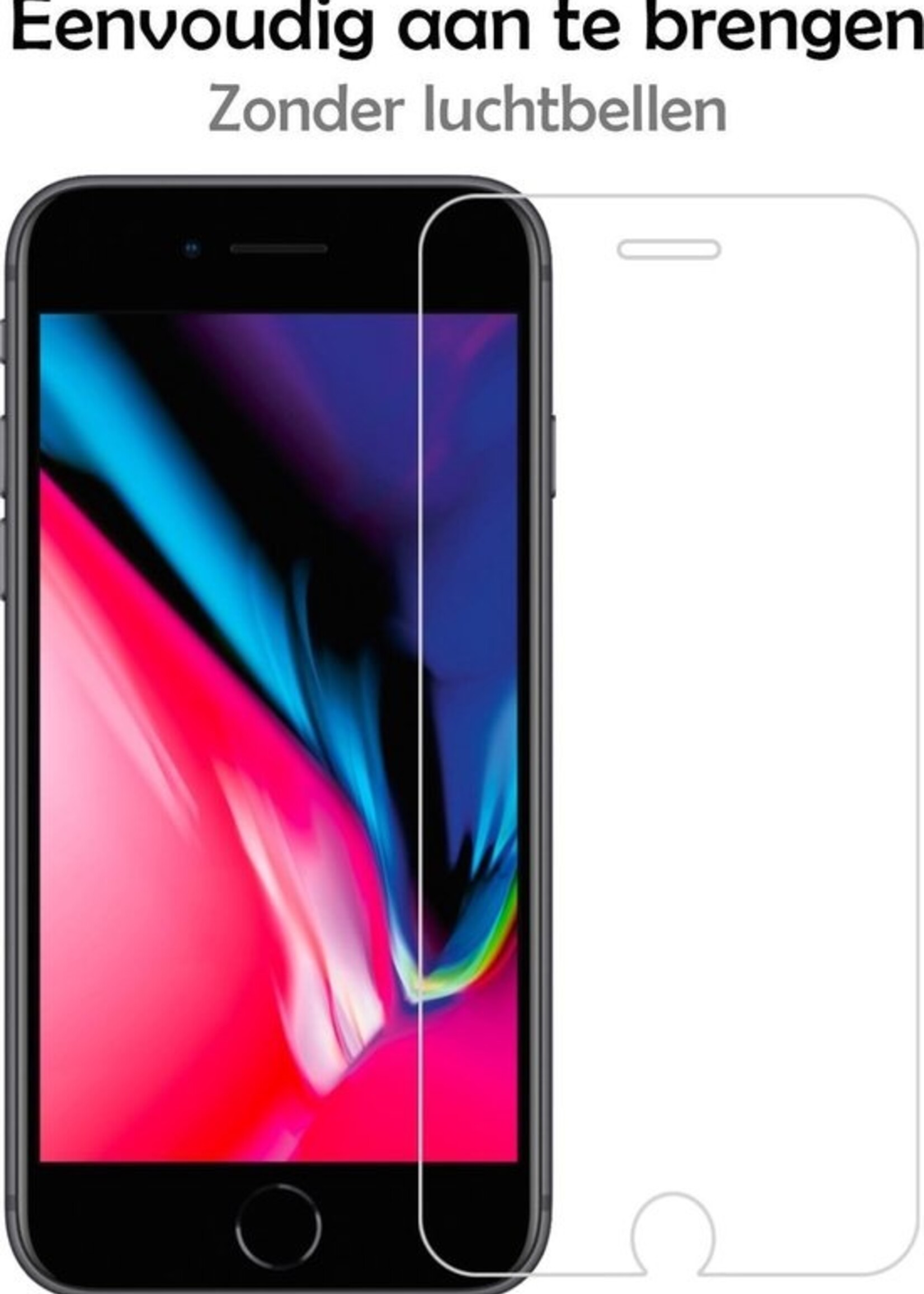 LUQ Screenprotector Geschikt voor iPhone 7/8 Screenprotector Beschermglas Gehard Glas - Screenprotector Geschikt voor iPhone 7/8 Screenprotector Glas - 3 Stuks