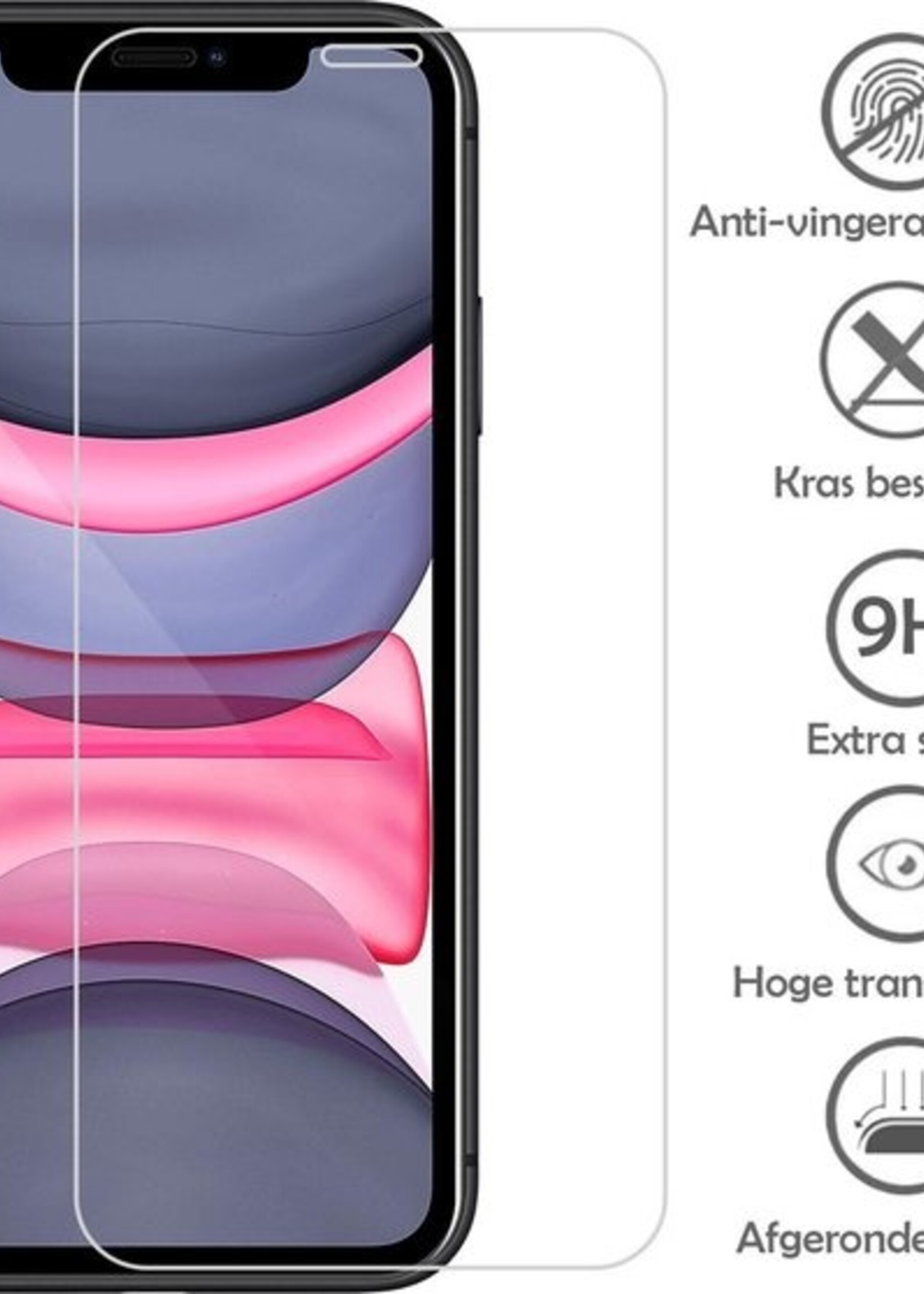 LUQ Screenprotector Geschikt voor iPhone XR Screenprotector Volledig - Screenprotector Geschikt voor iPhone XR Screenprotector Bescherm Glas - 3 Stuks