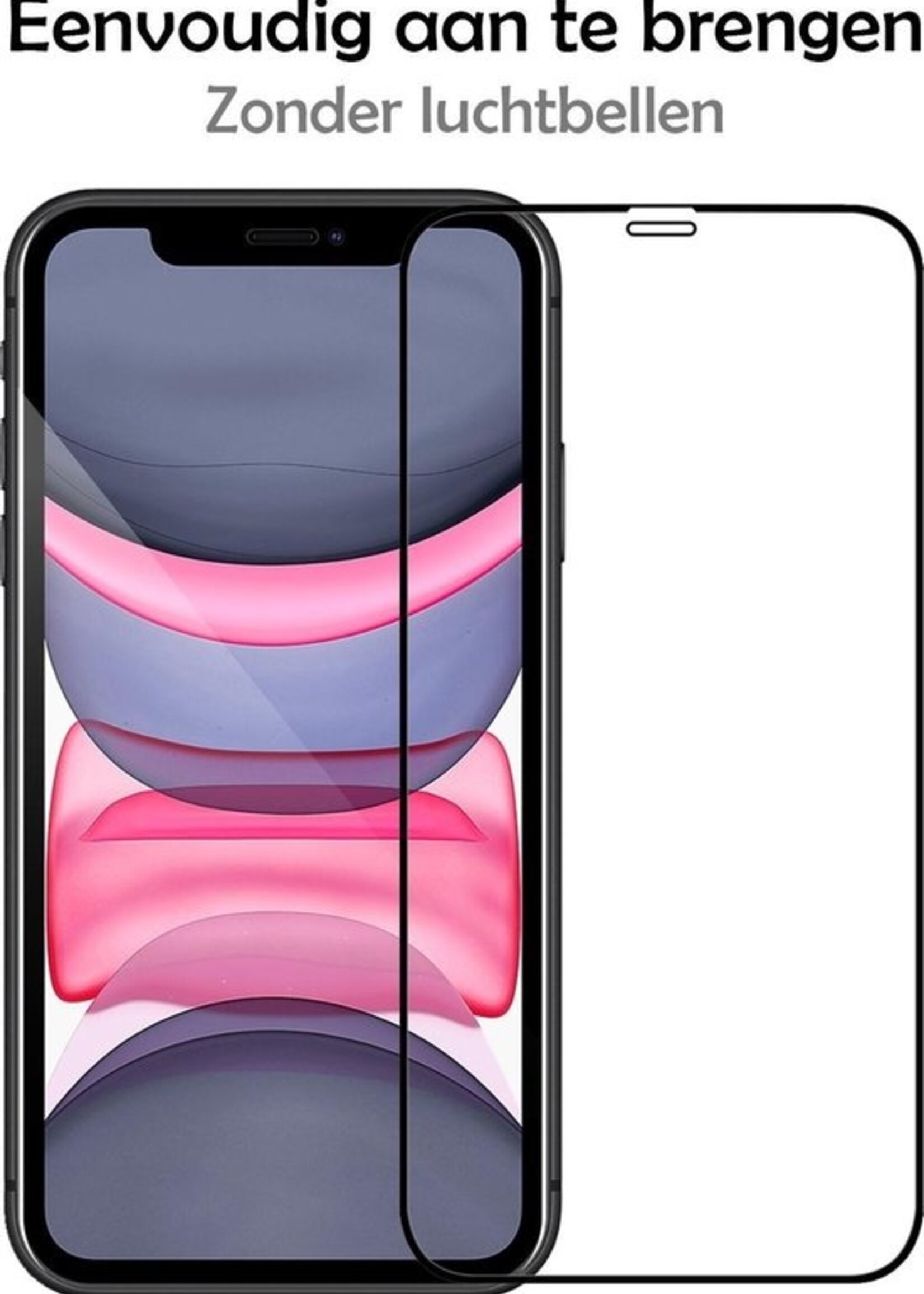 LUQ Screenprotector Geschikt voor iPhone 11 Pro Max Screenprotector Glas Full Cover - Screenprotector Geschikt voor iPhone 11 Pro Max Screenprotector Full Cover - 2 Stuks