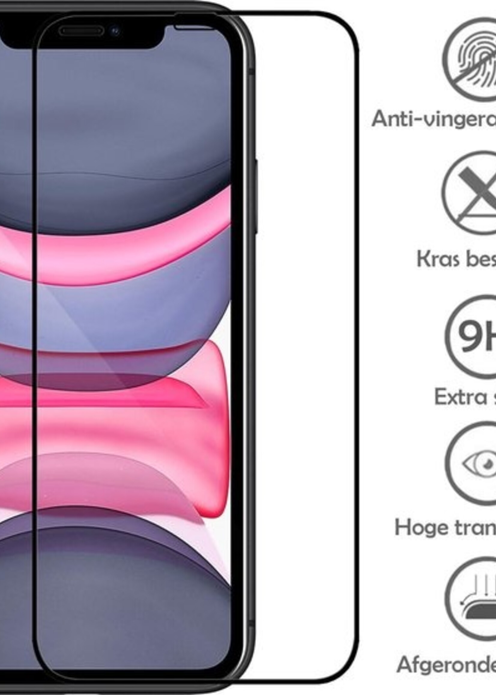 LUQ Screenprotector Geschikt voor iPhone Xs Max Screenprotector Glas Full Cover - Screenprotector Geschikt voor iPhone Xs Max Screenprotector Full Cover - 3 Stuks