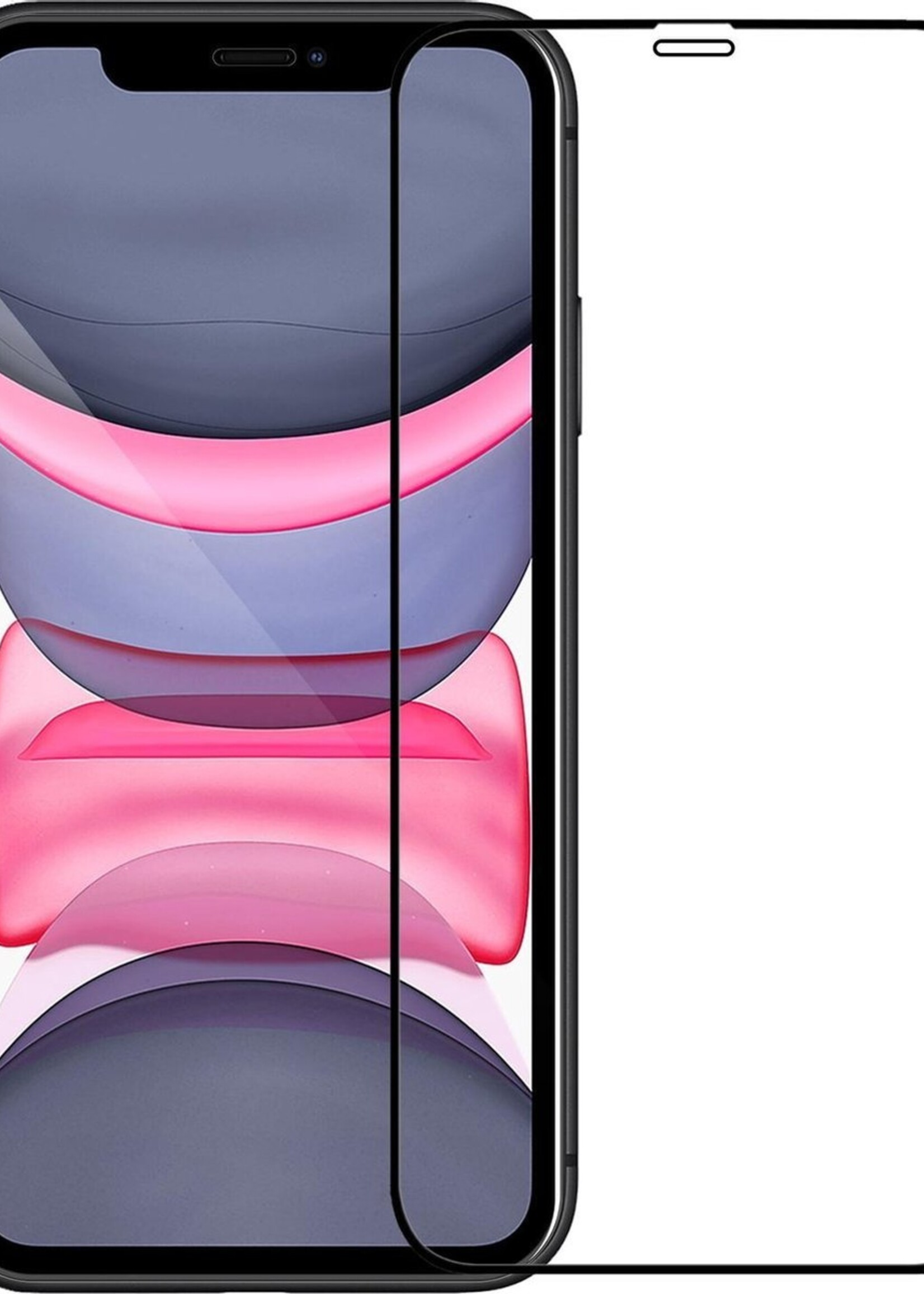 LUQ Screenprotector Geschikt voor iPhone 11/XR Screenprotector Glas Full Cover - Screenprotector Geschikt voor iPhone 11/XR Screenprotector Full Cover