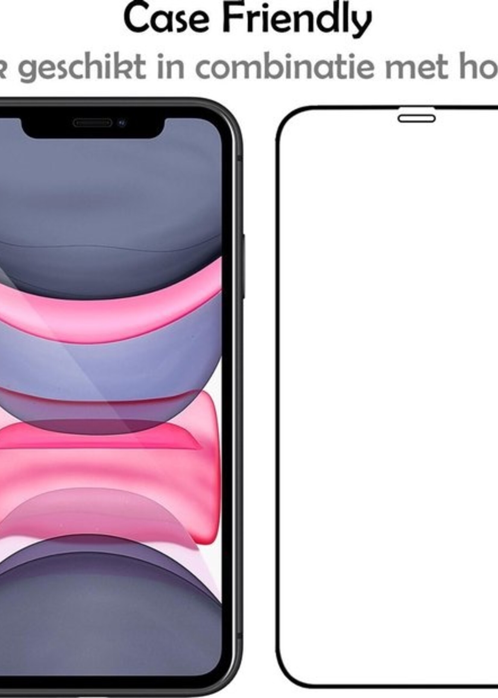 LUQ Screenprotector Geschikt voor iPhone X/Xs Screenprotector Glas Full Cover - Screenprotector Geschikt voor iPhone X/Xs Full Cover