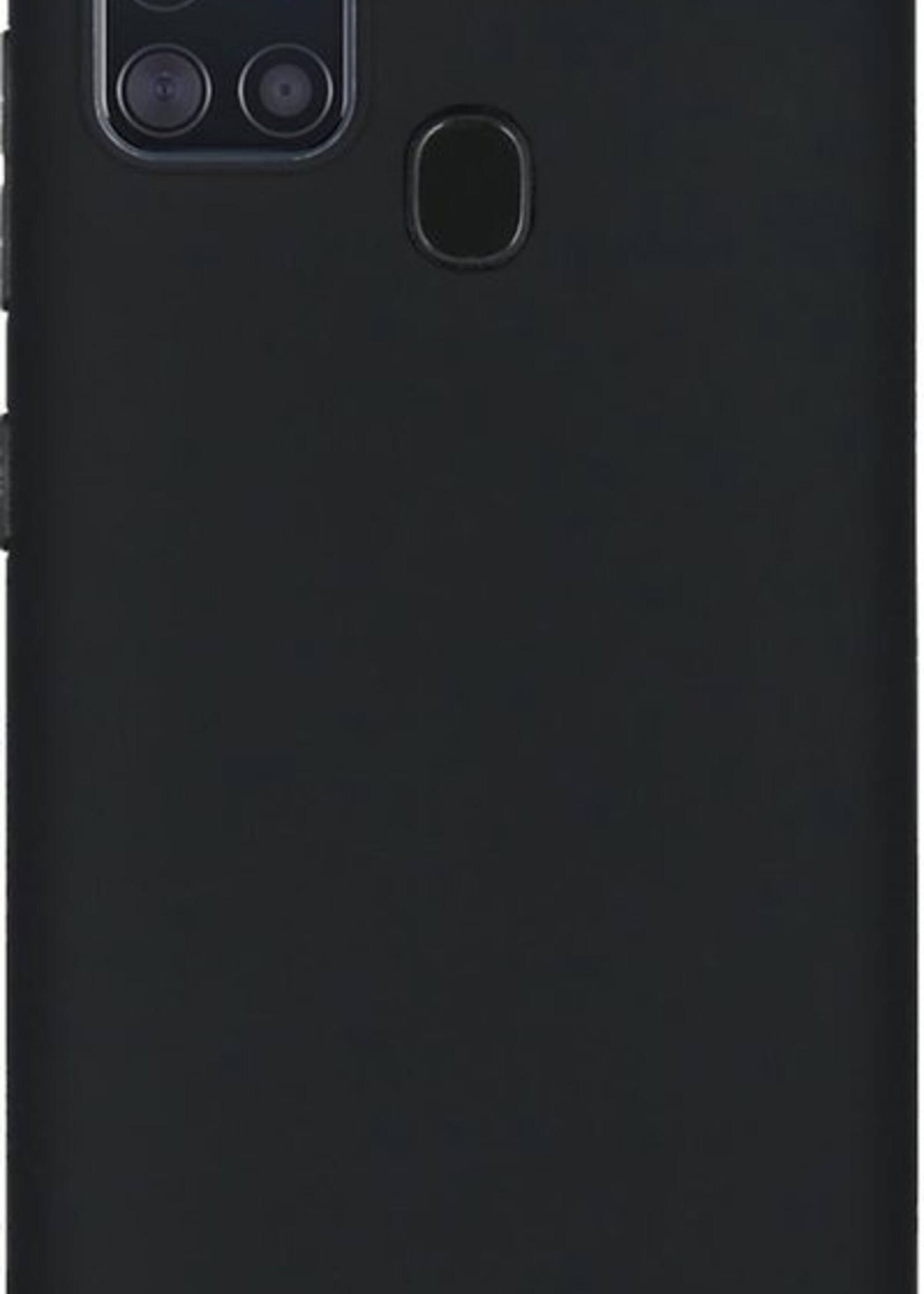 LUQ Hoesje Geschikt voor Samsung A21s Hoesje Siliconen Case Met Screenprotector - Hoes Geschikt voor Samsung Galaxy A21s Hoes Siliconen - Zwart