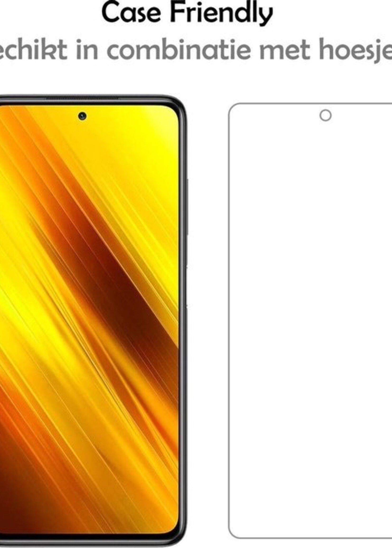 LUQ Screenprotector Geschikt voor Poco X3 Screenprotector Beschermglas Gehard Glas - Screenprotector Geschikt voor Xiaomi Poco X3 Screenprotector Glas - 2 Stuks