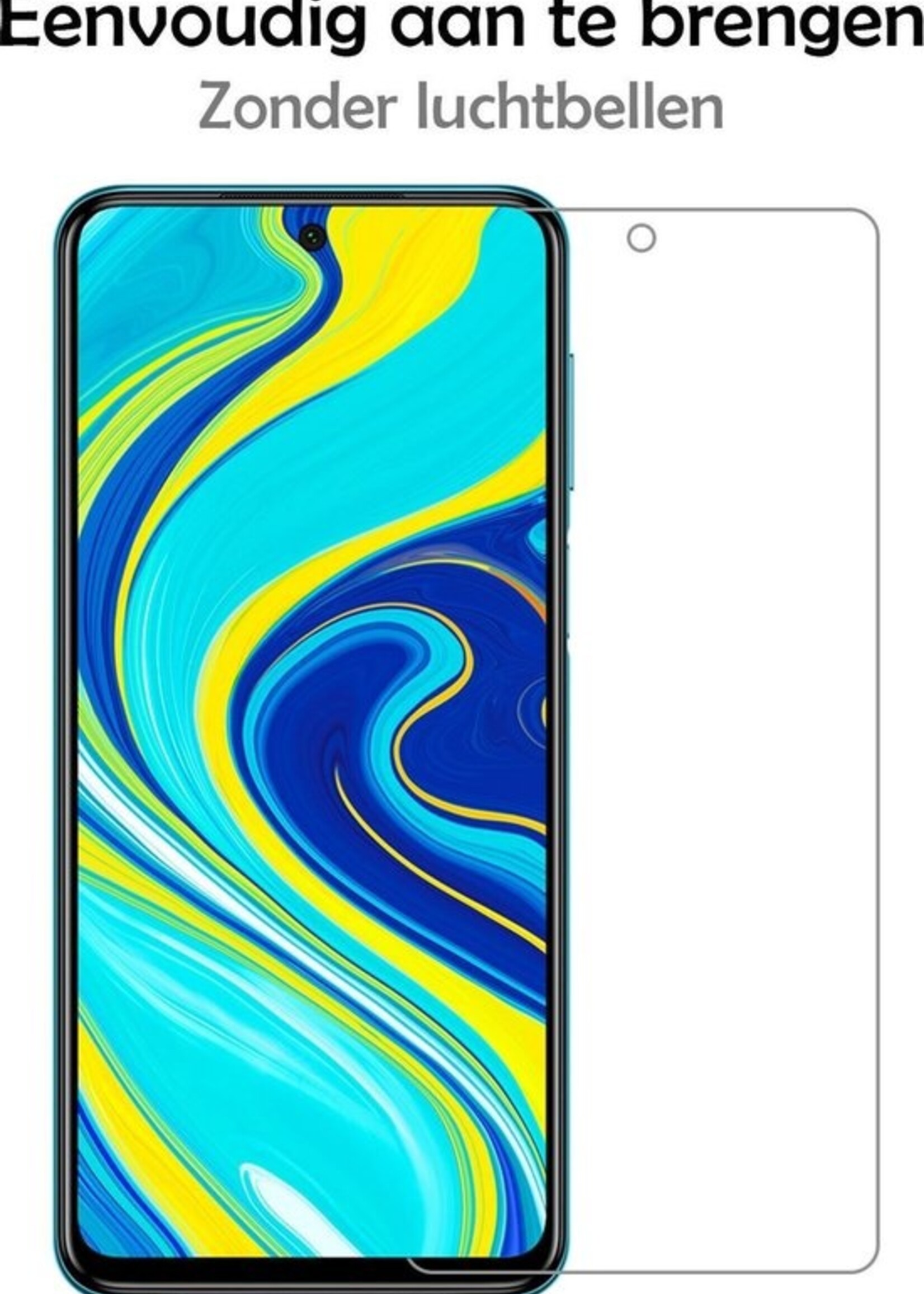 LUQ Screenprotector Geschikt voor Xiaomi Redmi Note 9S Screenprotector Beschermglas Gehard Glas - Screenprotector Geschikt voor Xiaomi Redmi Note 9S Screenprotector Glas - 2 Stuks
