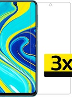 LUQ LUQ Xiaomi Redmi Note 9s Screenprotector - 3 PACK