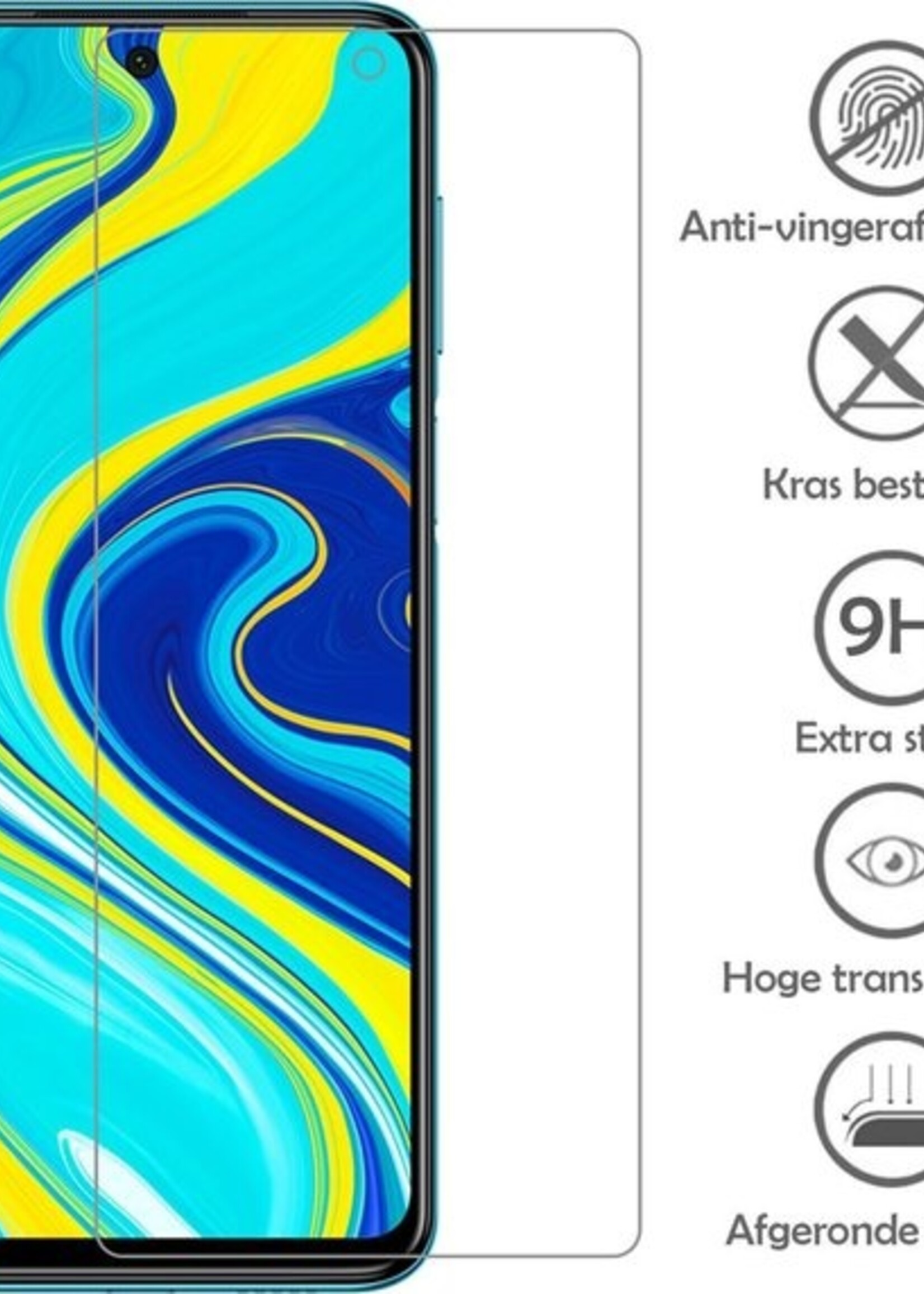 LUQ Screenprotector Geschikt voor Xiaomi Redmi Note 9S Screenprotector Beschermglas Gehard Glas - Screenprotector Geschikt voor Xiaomi Redmi Note 9S Screenprotector Glas - 3 Stuks