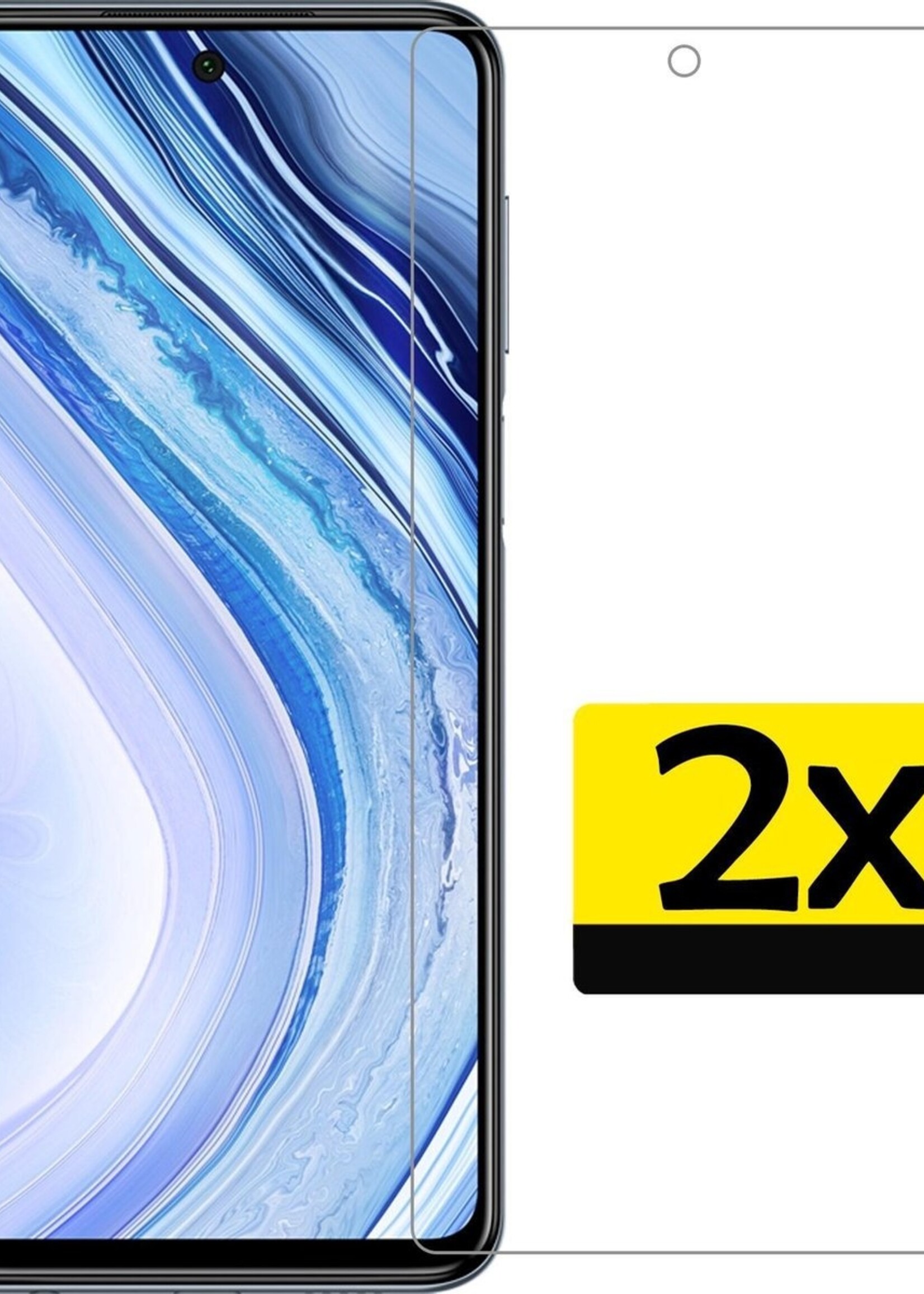 LUQ Screenprotector Geschikt voor Xiaomi Redmi Note 9 Pro Screenprotector Beschermglas Gehard Glas - Screenprotector Geschikt voor Xiaomi Redmi Note 9 Pro Screenprotector Glas - 2 Stuks