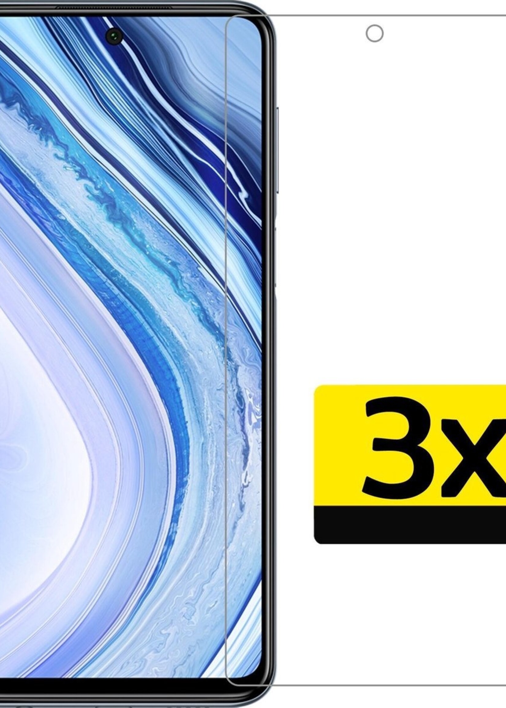 LUQ Screenprotector Geschikt voor Xiaomi Redmi Note 9 Pro Screenprotector Beschermglas Gehard Glas - Screenprotector Geschikt voor Xiaomi Redmi Note 9 Pro Screenprotector Glas - 3 Stuks