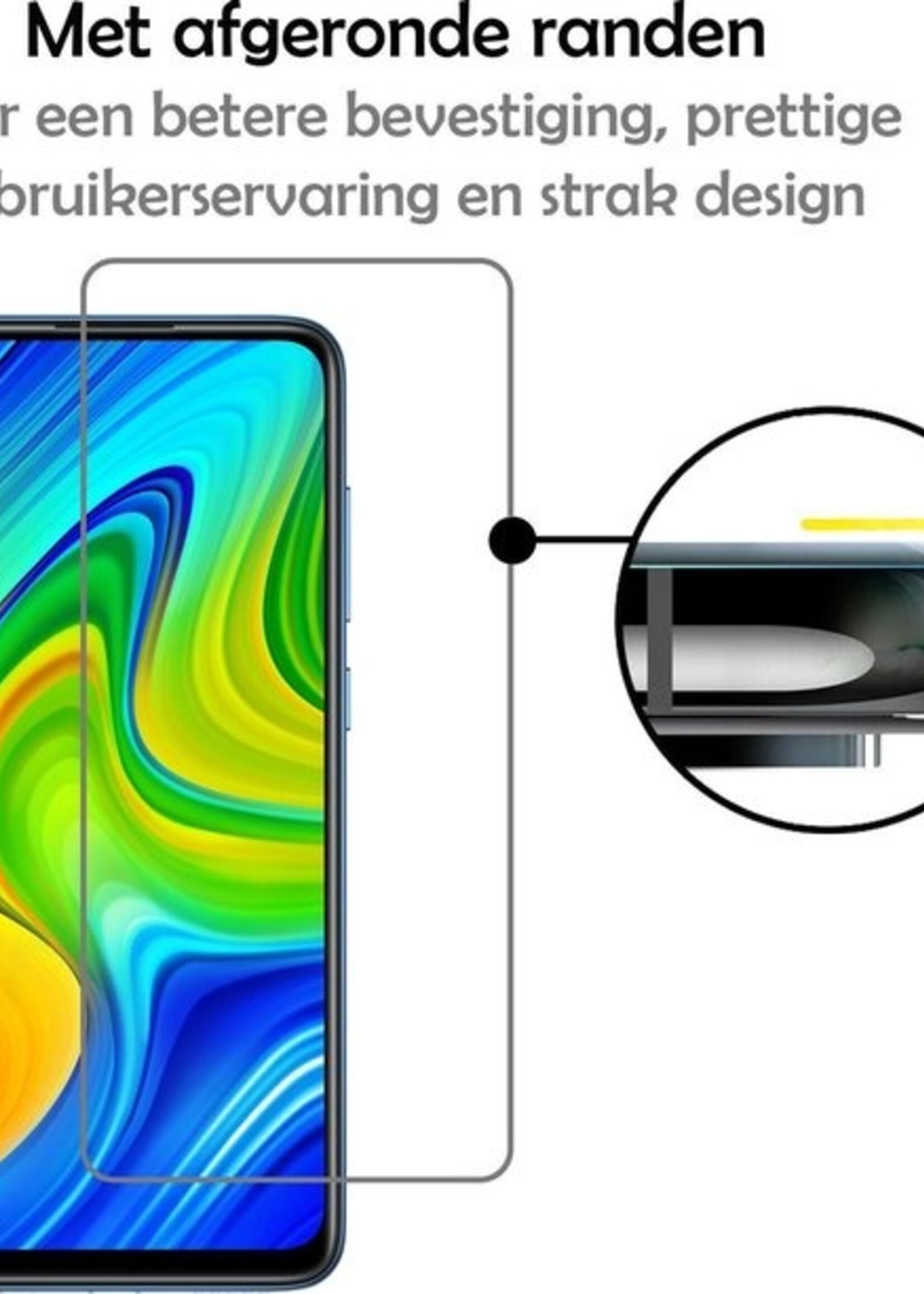 LUQ Screenprotector Geschikt voor Xiaomi Redmi Note 9 Screenprotector Beschermglas Gehard Glas - Screenprotector Geschikt voor Xiaomi Redmi Note 9 Screenprotector Glas