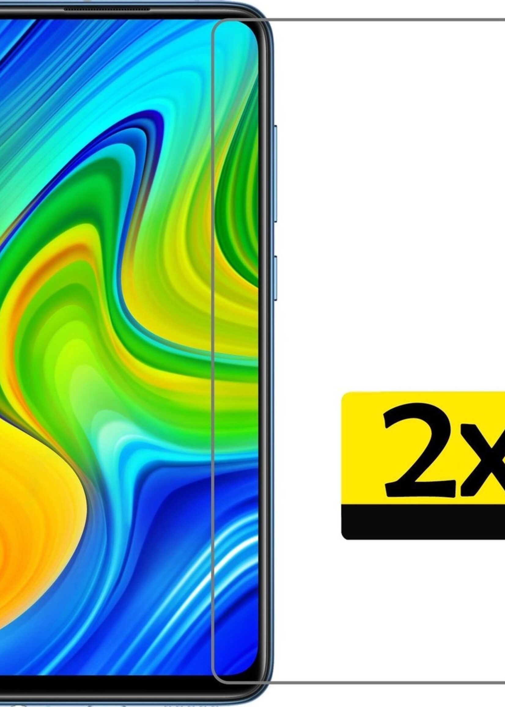 LUQ Screenprotector Geschikt voor Xiaomi Redmi Note 9 Screenprotector Beschermglas Gehard Glas - Screenprotector Geschikt voor Xiaomi Redmi Note 9 Screenprotector Glas - 2 Stuks