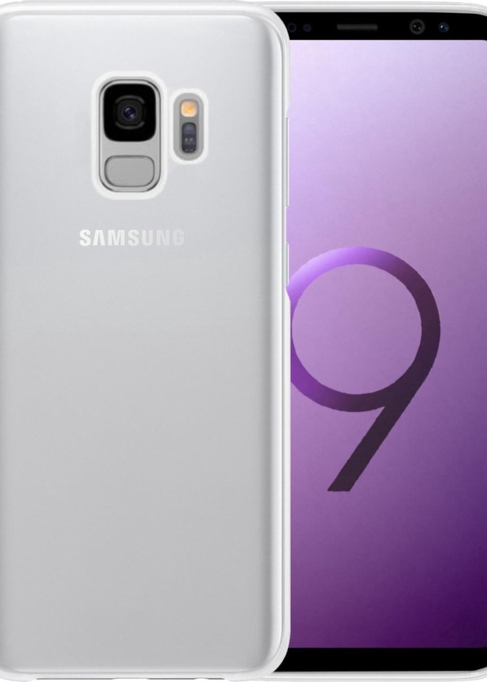 LUQ Hoesje Geschikt voor Samsung S9 Hoesje Siliconen Case - Hoes Geschikt voor Samsung Galaxy S9 Hoes Siliconen - Transparant