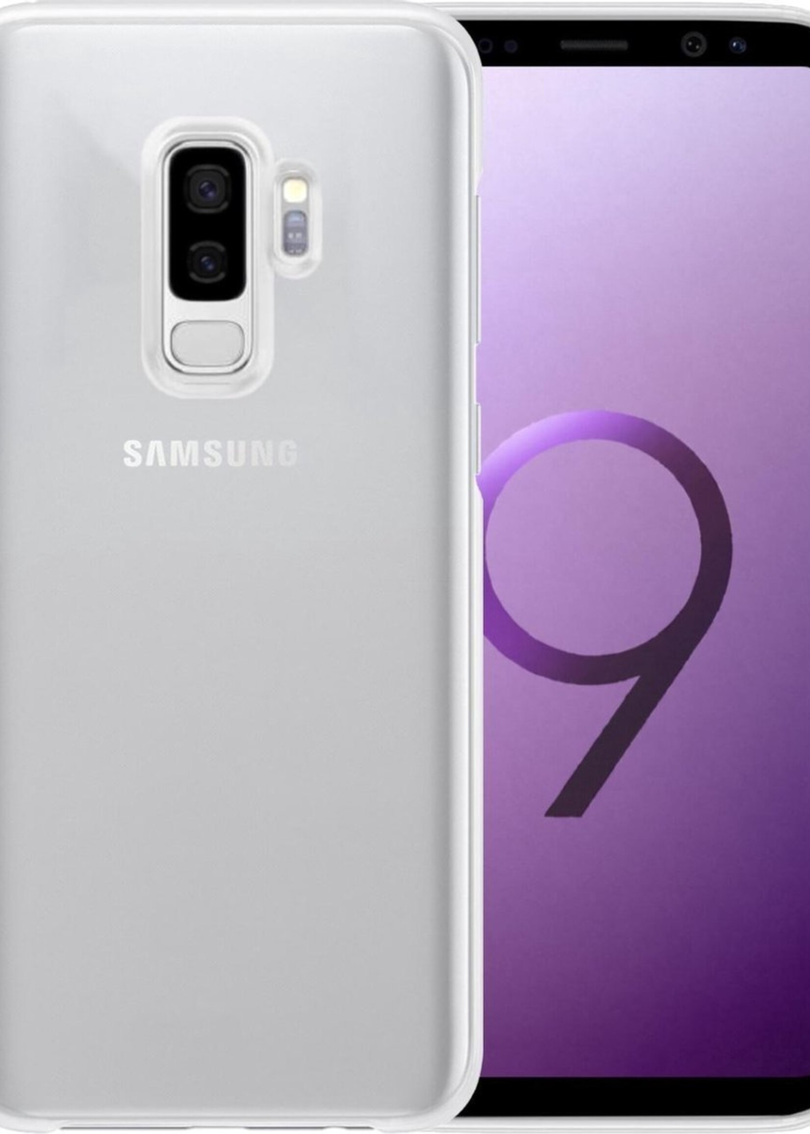 LUQ Hoesje Geschikt voor Samsung S9 Plus Hoesje Siliconen Case - Hoes Geschikt voor Samsung Galaxy S9 Plus Hoes Siliconen - Transparant