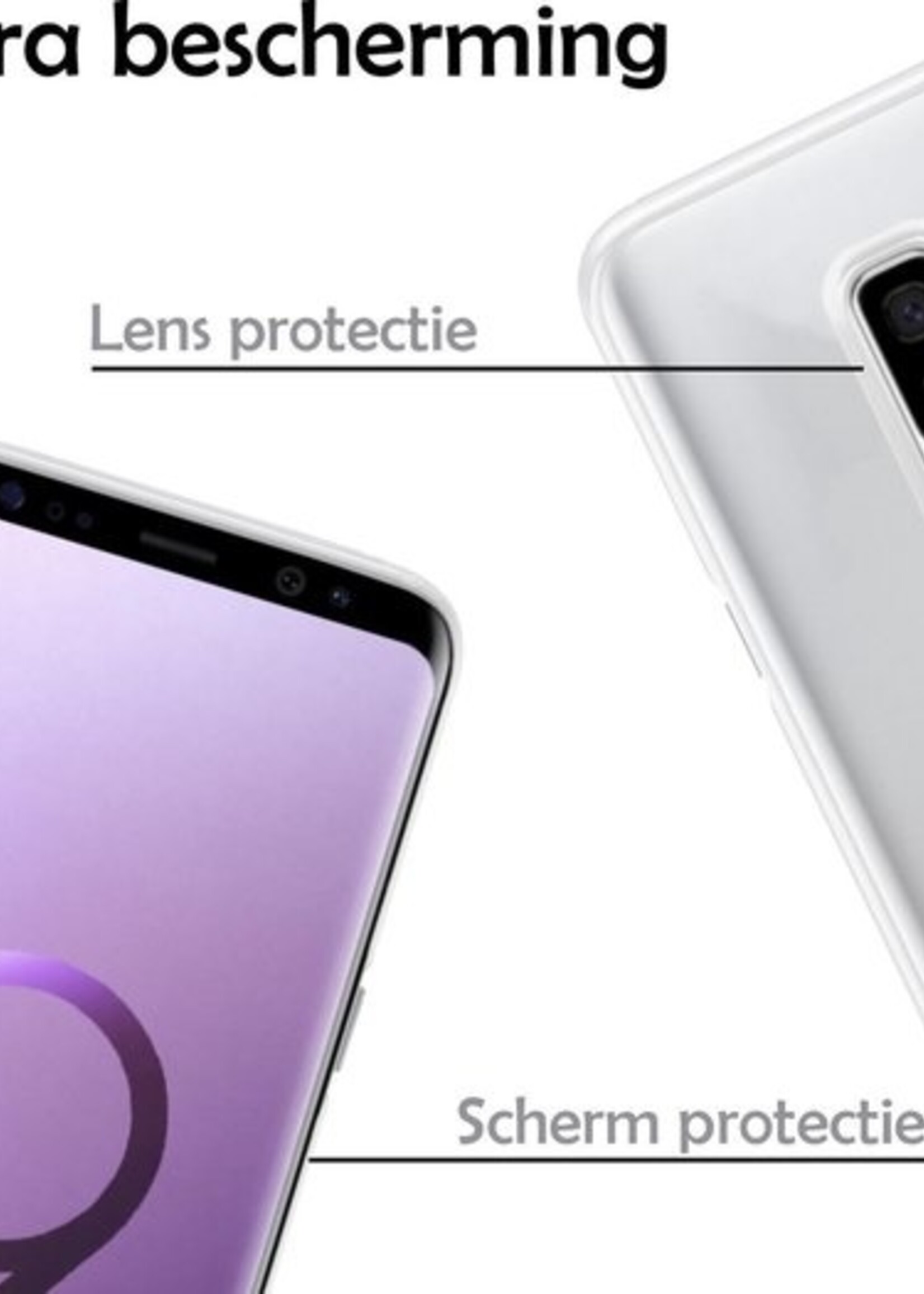 LUQ Hoesje Geschikt voor Samsung S9 Plus Hoesje Siliconen Case - Hoes Geschikt voor Samsung Galaxy S9 Plus Hoes Siliconen - Transparant