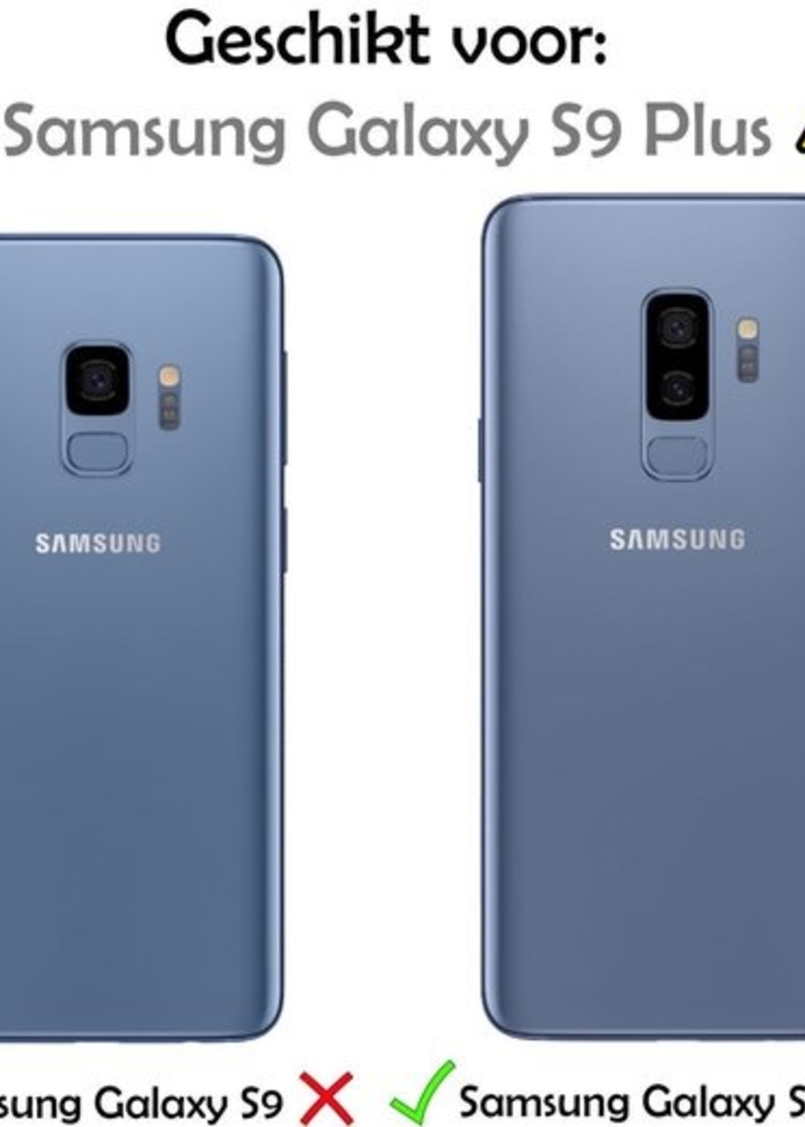 LUQ Hoesje Geschikt voor Samsung S9 Plus Hoesje Siliconen Case - Hoes Geschikt voor Samsung Galaxy S9 Plus Hoes Siliconen - Transparant