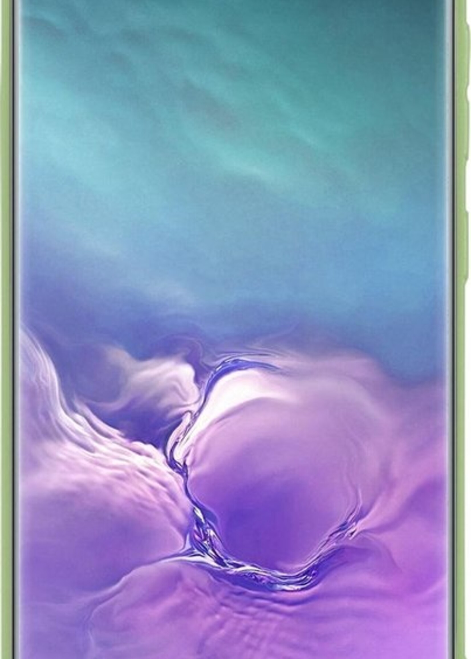 LUQ Hoesje Geschikt voor Samsung S10 Hoesje Siliconen Case - Hoes Geschikt voor Samsung Galaxy S10 Hoes Siliconen - Groen
