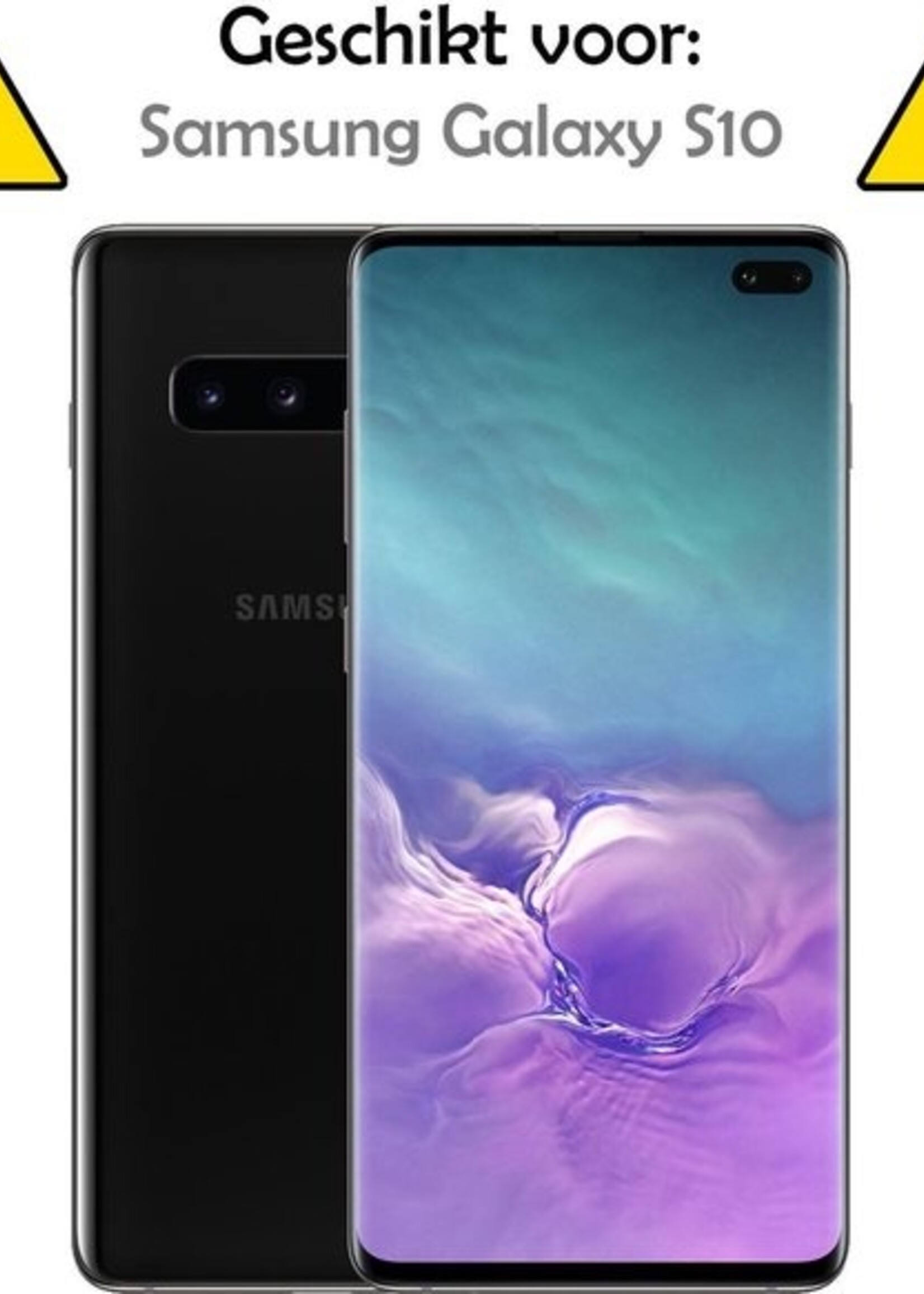 LUQ Hoesje Geschikt voor Samsung S10 Hoesje Siliconen Case - Hoes Geschikt voor Samsung Galaxy S10 Hoes Siliconen - Roze