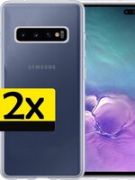 LUQ 2 PACK - LUQ Samsung Galaxy S10 hoesje siliconen - Transparant