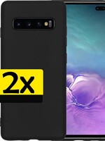 LUQ 2 PACK - LUQ Samsung Galaxy S10 hoesje siliconen - Zwart