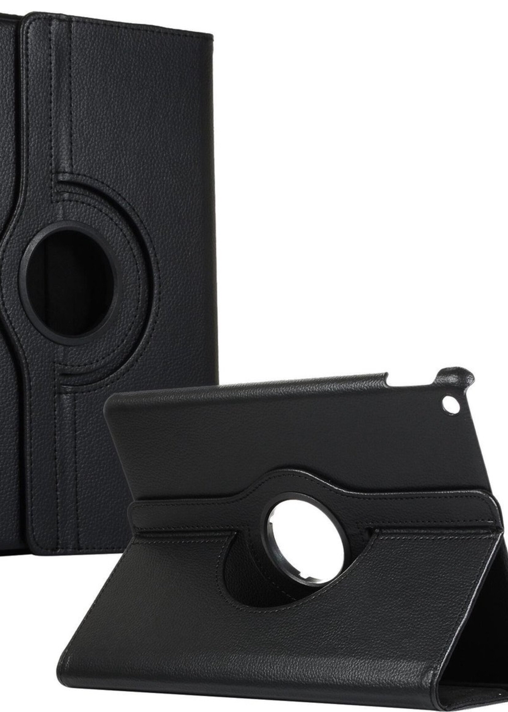 LUQ Hoes Geschikt voor iPad 10.2 2019 Hoes 360 Draaibaar Hoesje Case - Hoesje Geschikt voor iPad 7 Hoes Cover - Zwart