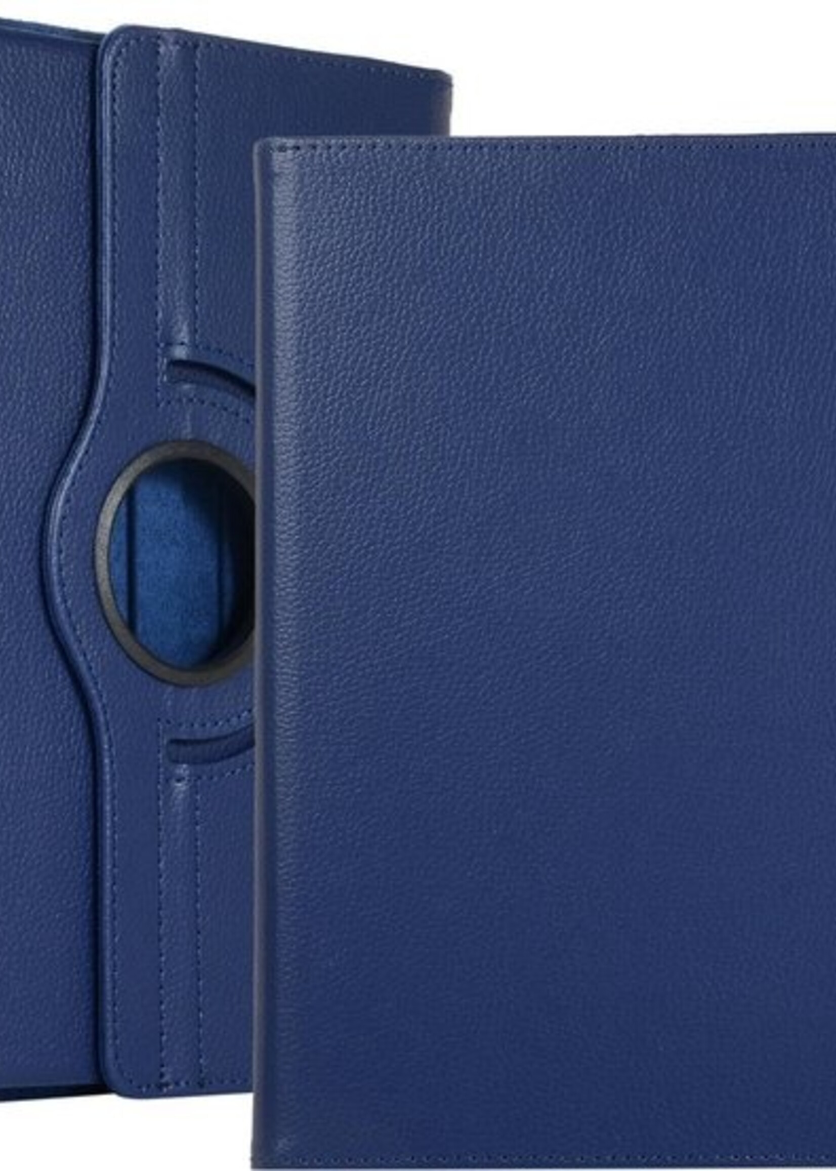LUQ Hoes Geschikt voor iPad 10.2 2019 Hoes 360 Draaibaar Hoesje Case - Hoesje Geschikt voor iPad 7 Hoes Cover - Donkerblauw