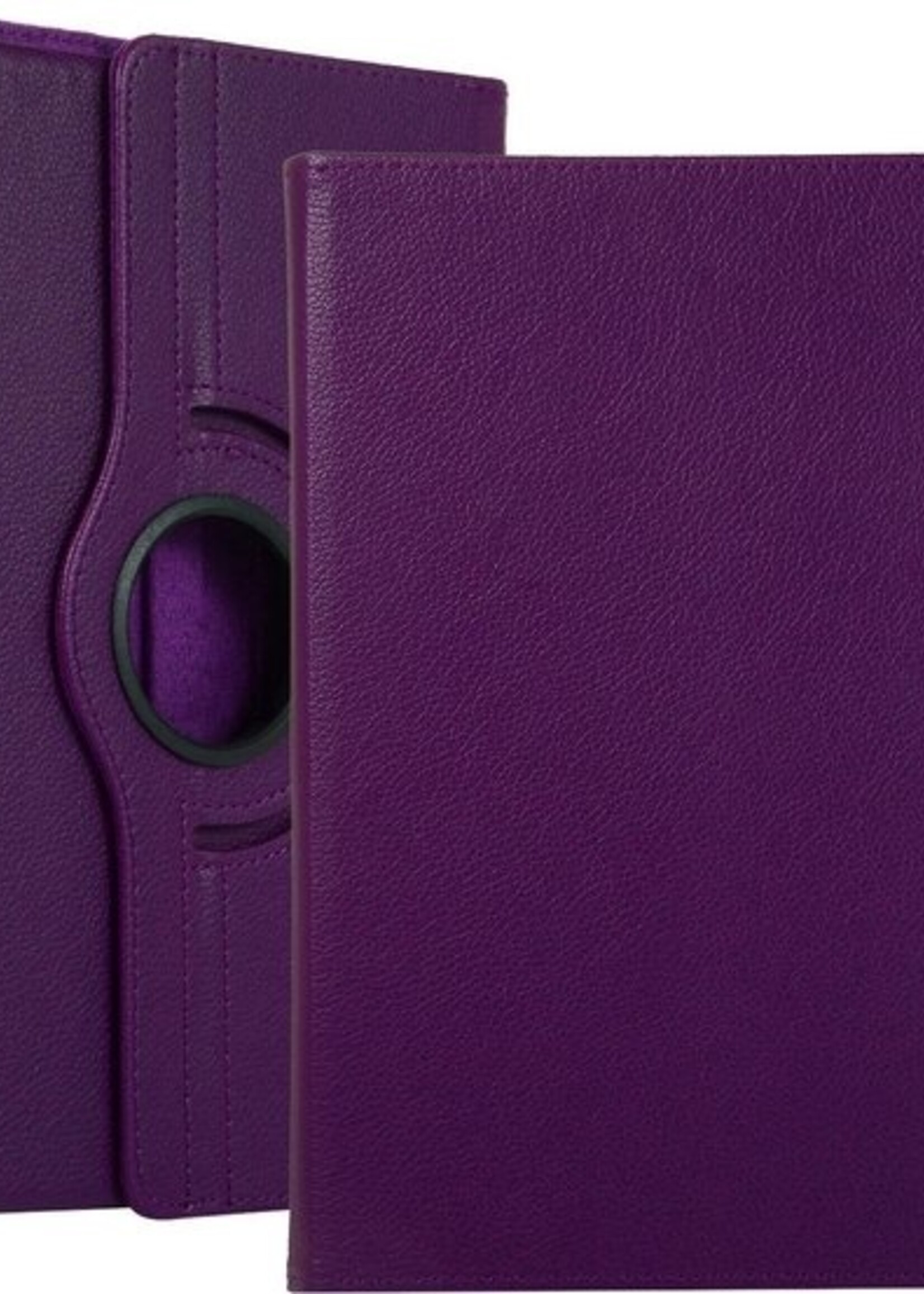 LUQ Hoes Geschikt voor iPad 10.2 2019 Hoes 360 Draaibaar Hoesje Case - Hoesje Geschikt voor iPad 7 Hoes Cover - Paars