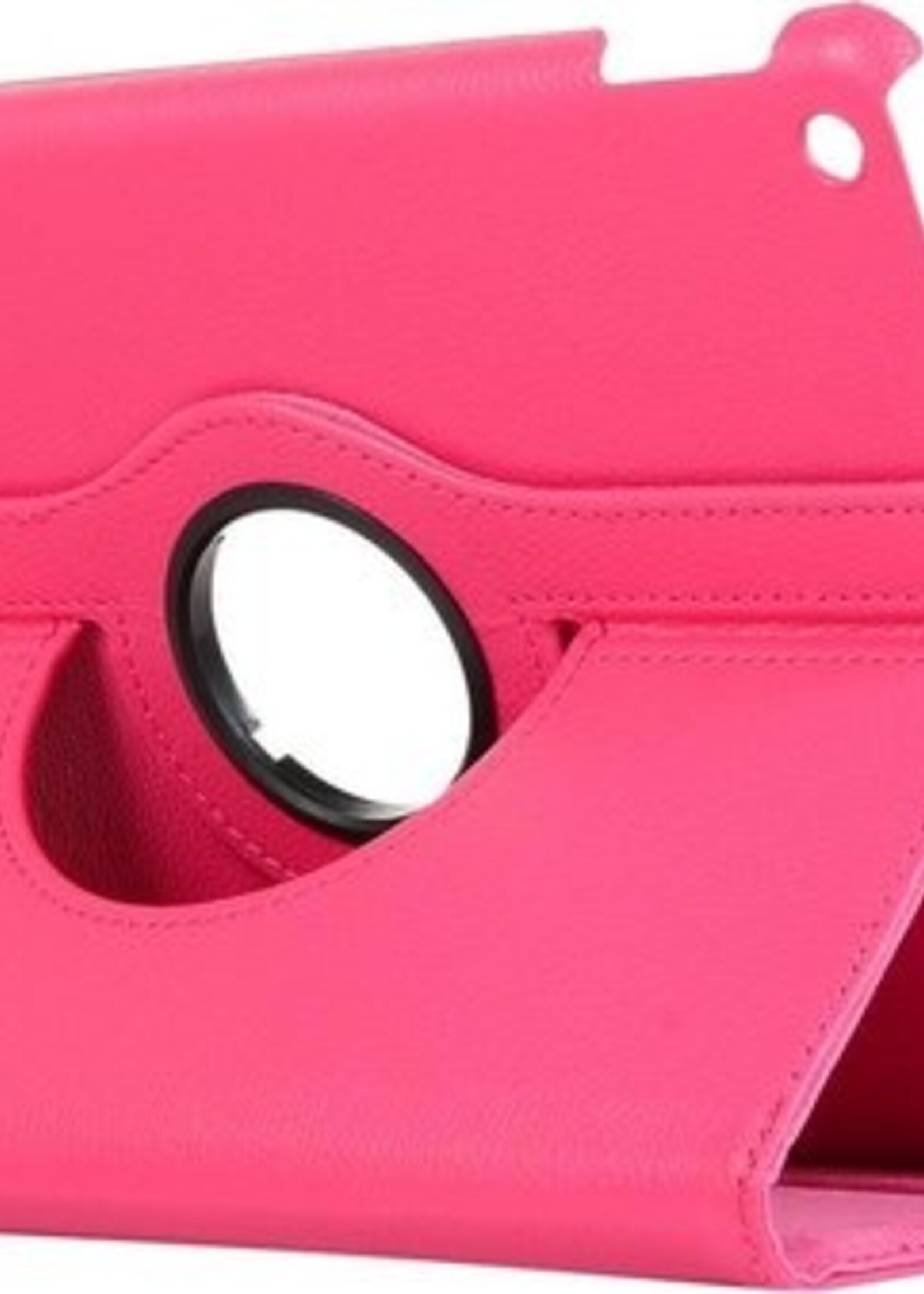 LUQ Hoes Geschikt voor iPad 10.2 2019 Hoes 360 Draaibaar Hoesje Case - Hoesje Geschikt voor iPad 7 Hoes Cover - Donkerroze