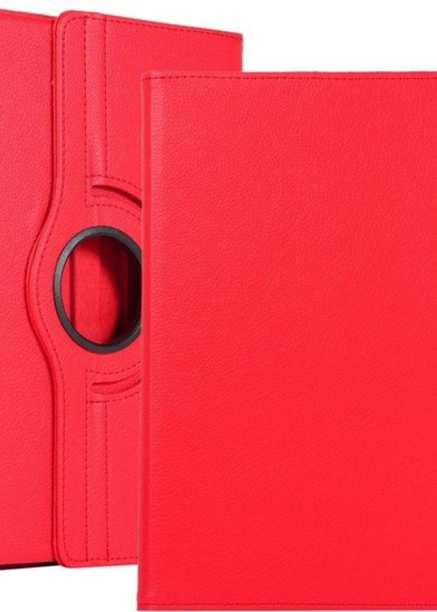LUQ Hoes Geschikt voor iPad 10.2 2020 Hoes 360 Draaibaar Hoesje Case - Hoesje Geschikt voor iPad 8 Hoes Cover - Rood