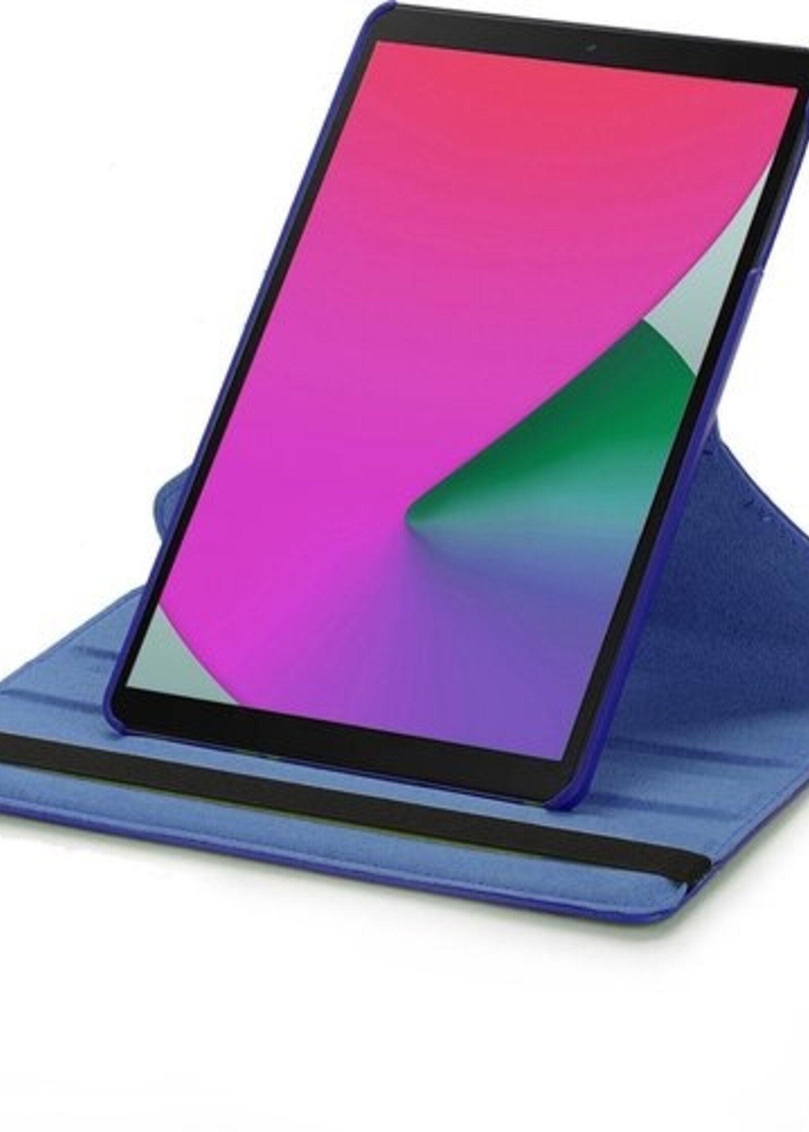LUQ Hoes Geschikt voor iPad 10.2 2020 Hoes 360 Draaibaar Hoesje Case - Hoesje Geschikt voor iPad 8 Hoes Cover - Donkerblauw