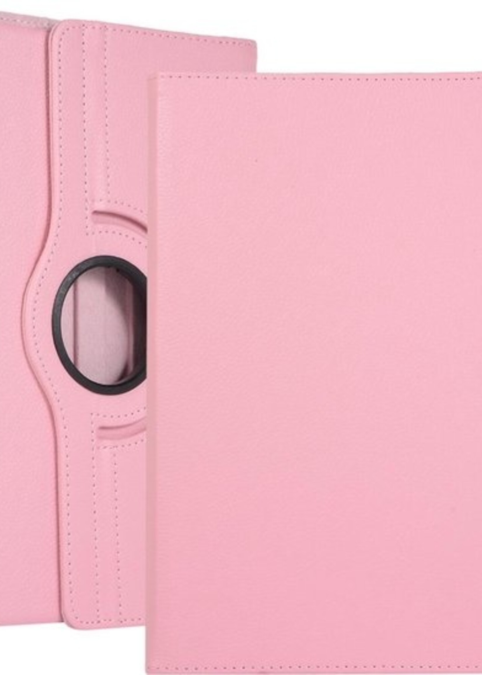 LUQ Hoes Geschikt voor iPad 10.2 2020 Hoes 360 Draaibaar Hoesje Case - Hoesje Geschikt voor iPad 8 Hoes Cover - Lichtroze