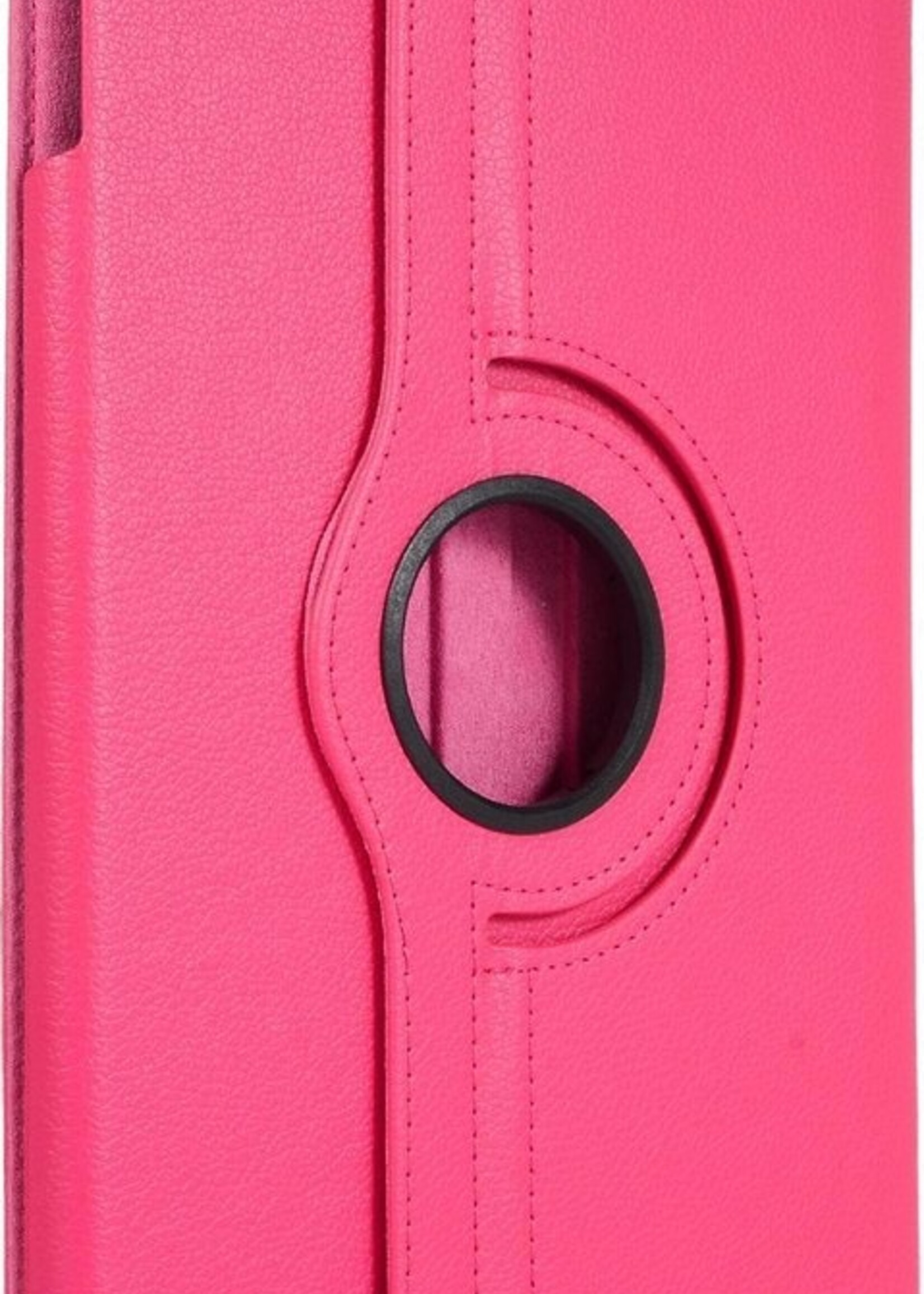 LUQ Hoes Geschikt voor iPad 10.2 2020 Hoes 360 Draaibaar Hoesje Case - Hoesje Geschikt voor iPad 8 Hoes Cover - Donkerroze