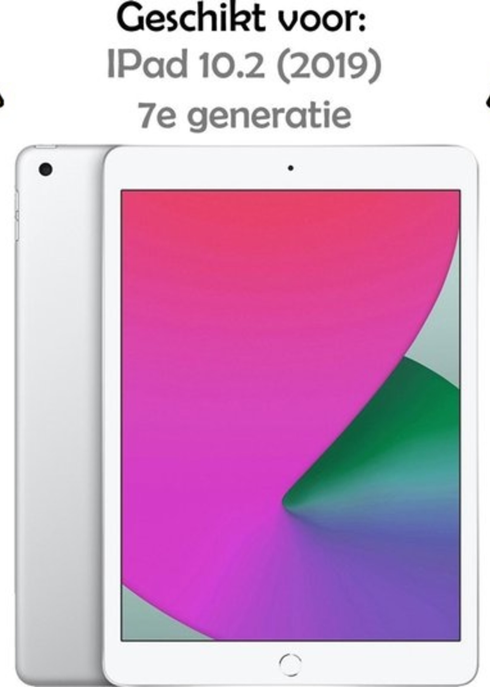 LUQ Hoes Geschikt voor iPad 10.2 2019 Hoes 360 Draaibaar Hoesje Case - Hoesje Geschikt voor iPad 7 Hoes Cover - Bruin