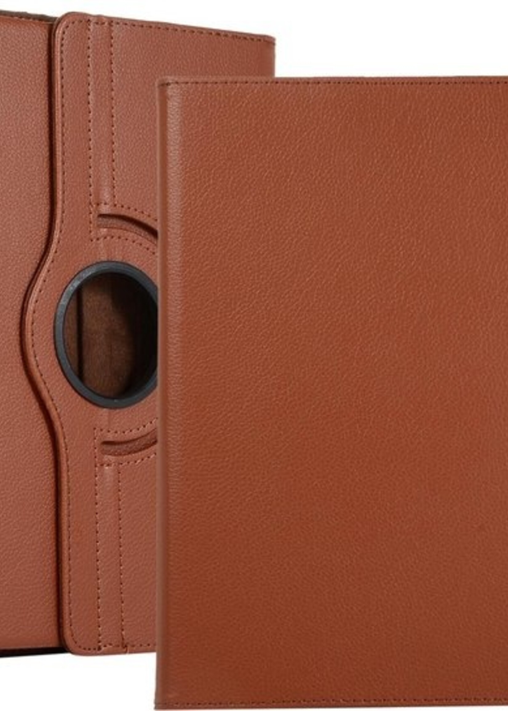 LUQ Hoes Geschikt voor iPad 10.2 2020 Hoes 360 Draaibaar Hoesje Case - Hoesje Geschikt voor iPad 8 Hoes Cover - Bruin