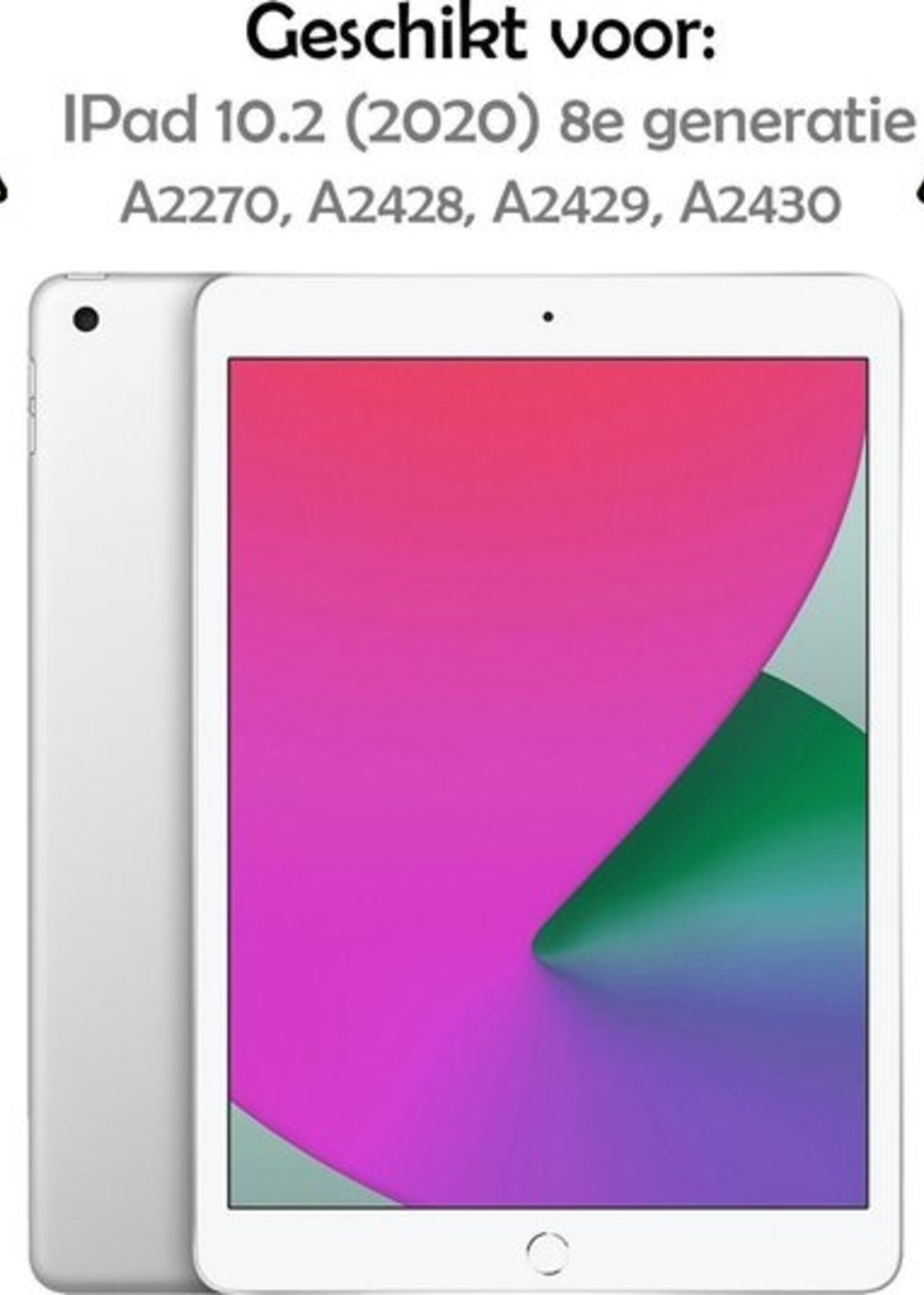 LUQ Hoes Geschikt voor iPad 10.2 2020 Hoes 360 Draaibaar Hoesje Case - Hoesje Geschikt voor iPad 8 Hoes Cover - Groen