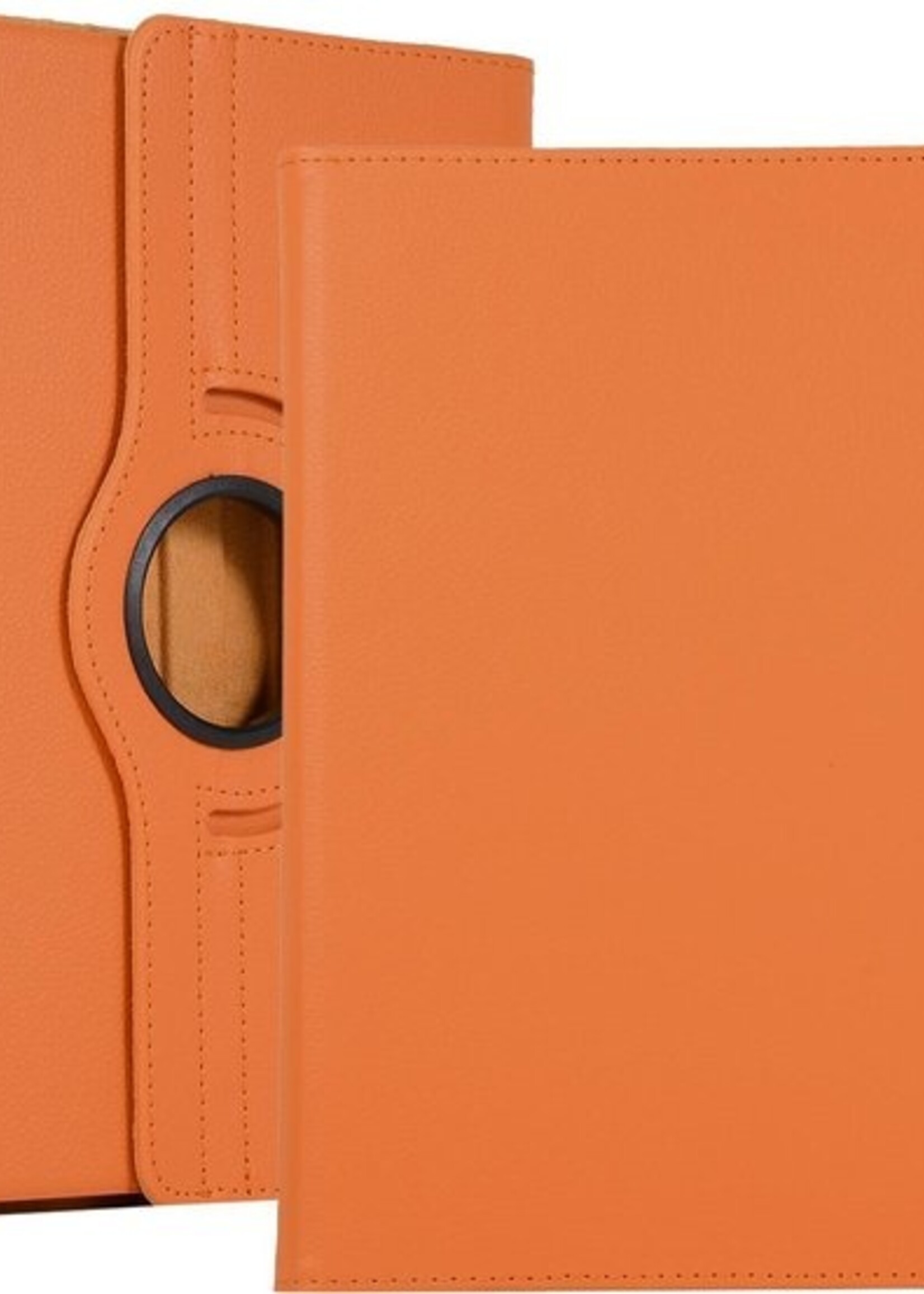 LUQ Hoes Geschikt voor iPad 10.2 2020 Hoes 360 Draaibaar Hoesje Case - Hoesje Geschikt voor iPad 8 Hoes Cover - Oranje