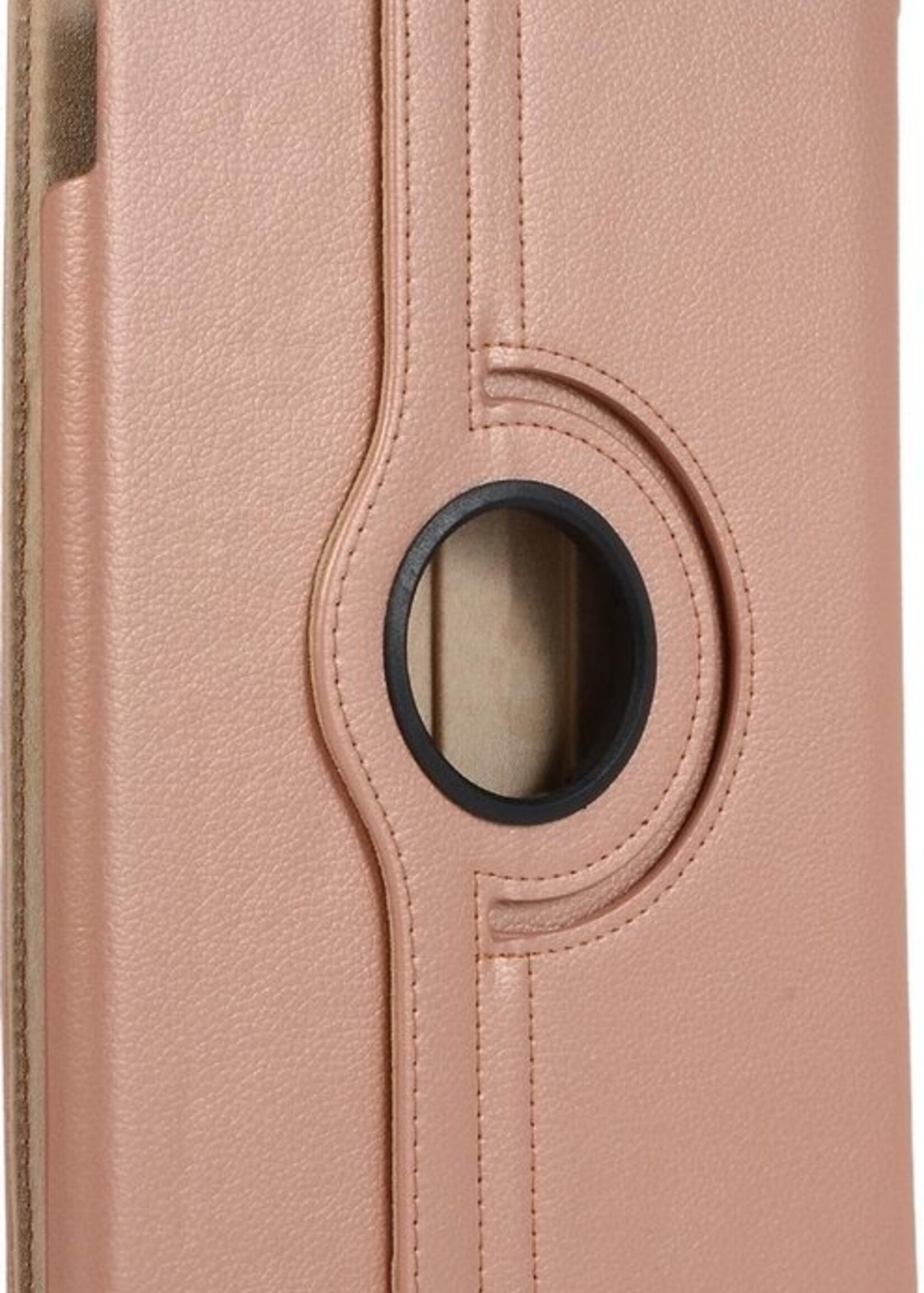 LUQ Hoes Geschikt voor iPad 10.2 2020 Hoes 360 Draaibaar Hoesje Case - Hoesje Geschikt voor iPad 8 Hoes Cover - Rosé goud